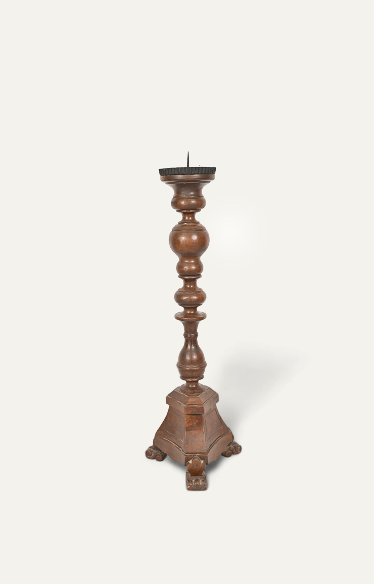 Elegant Spindle pillar Wooden Candle Stand