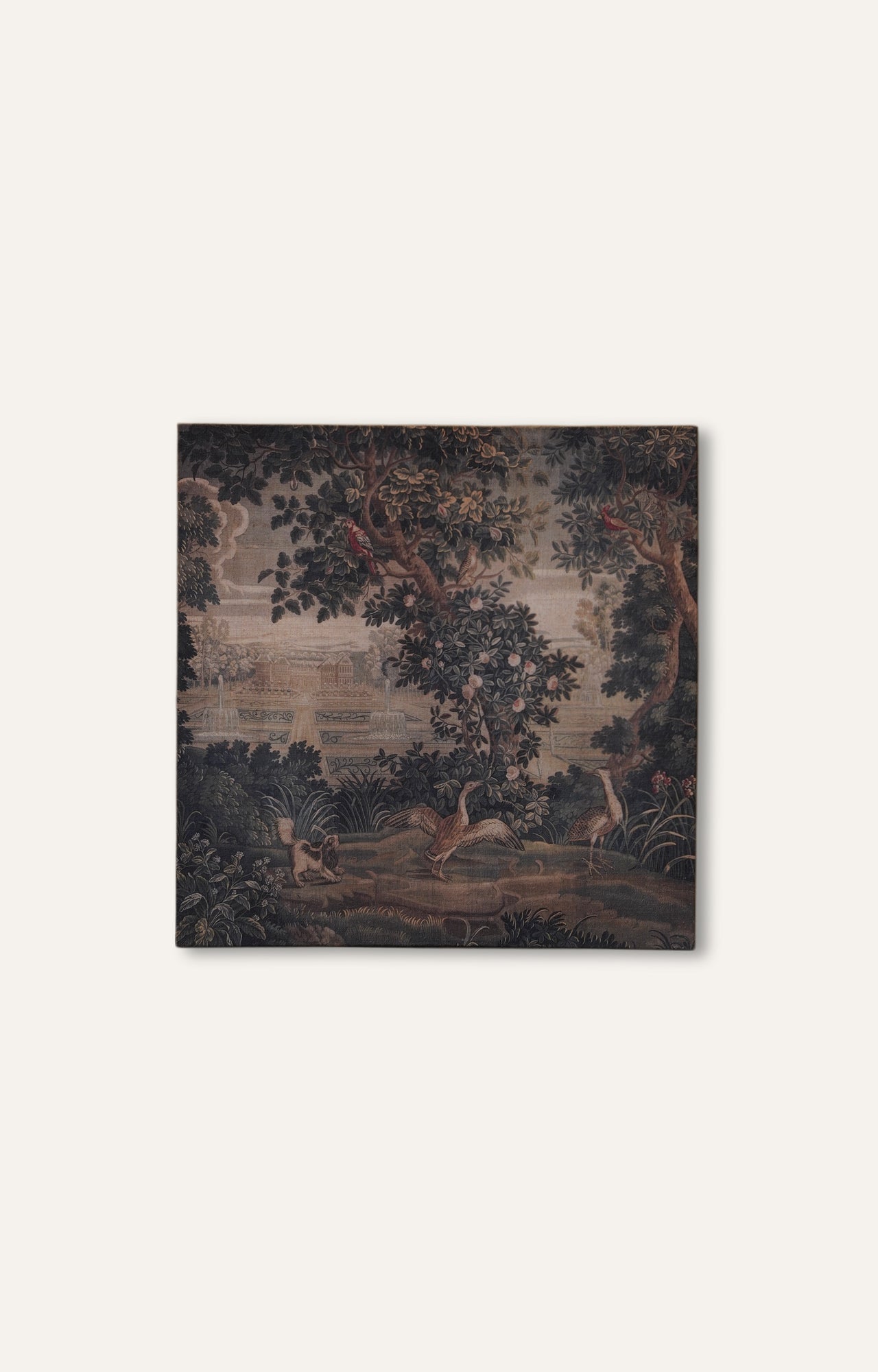 Traditional Forest Texture Print on Hessain Wall Painting