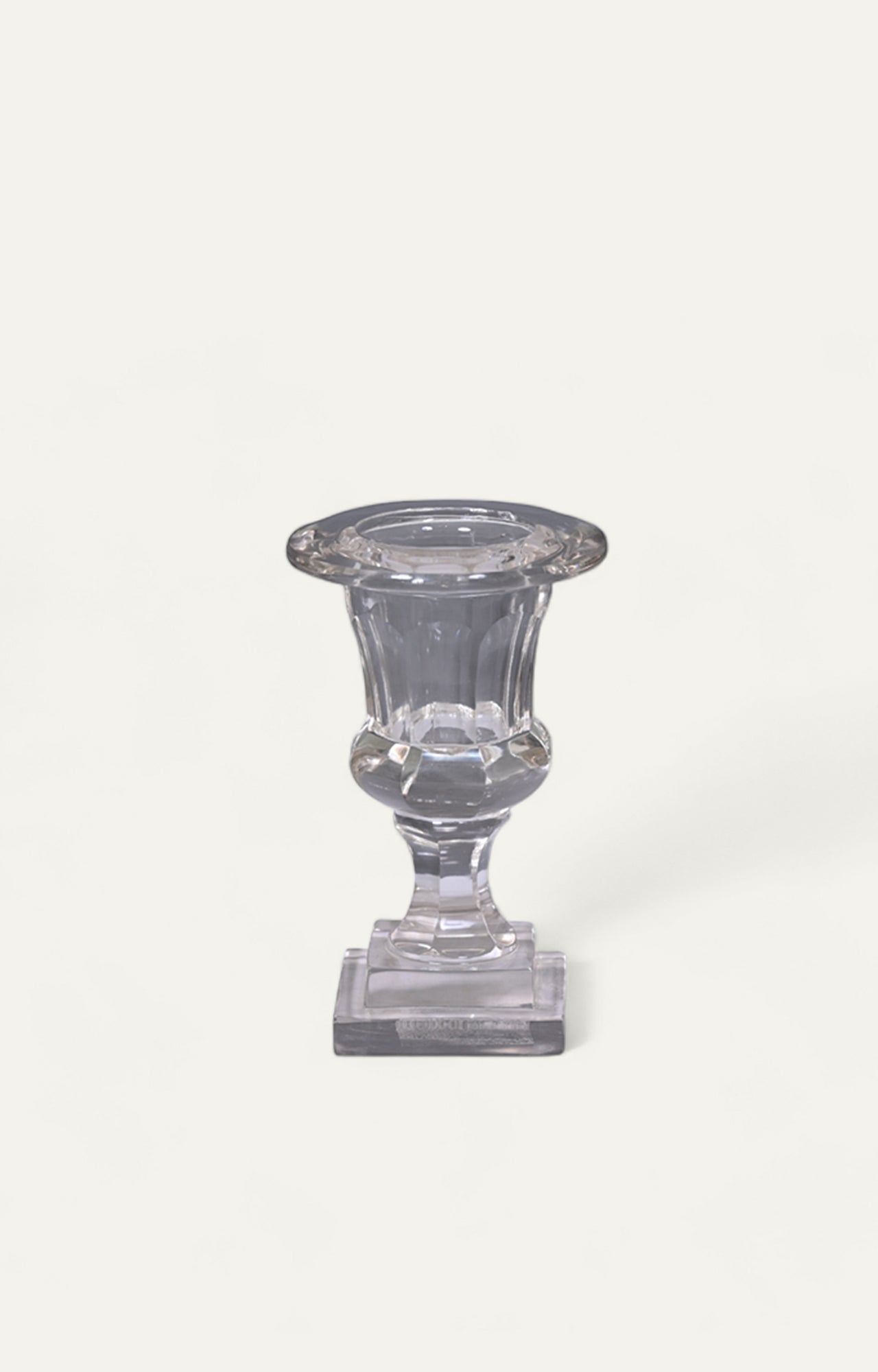 Elegant detailed Crystal glass Candle Stand