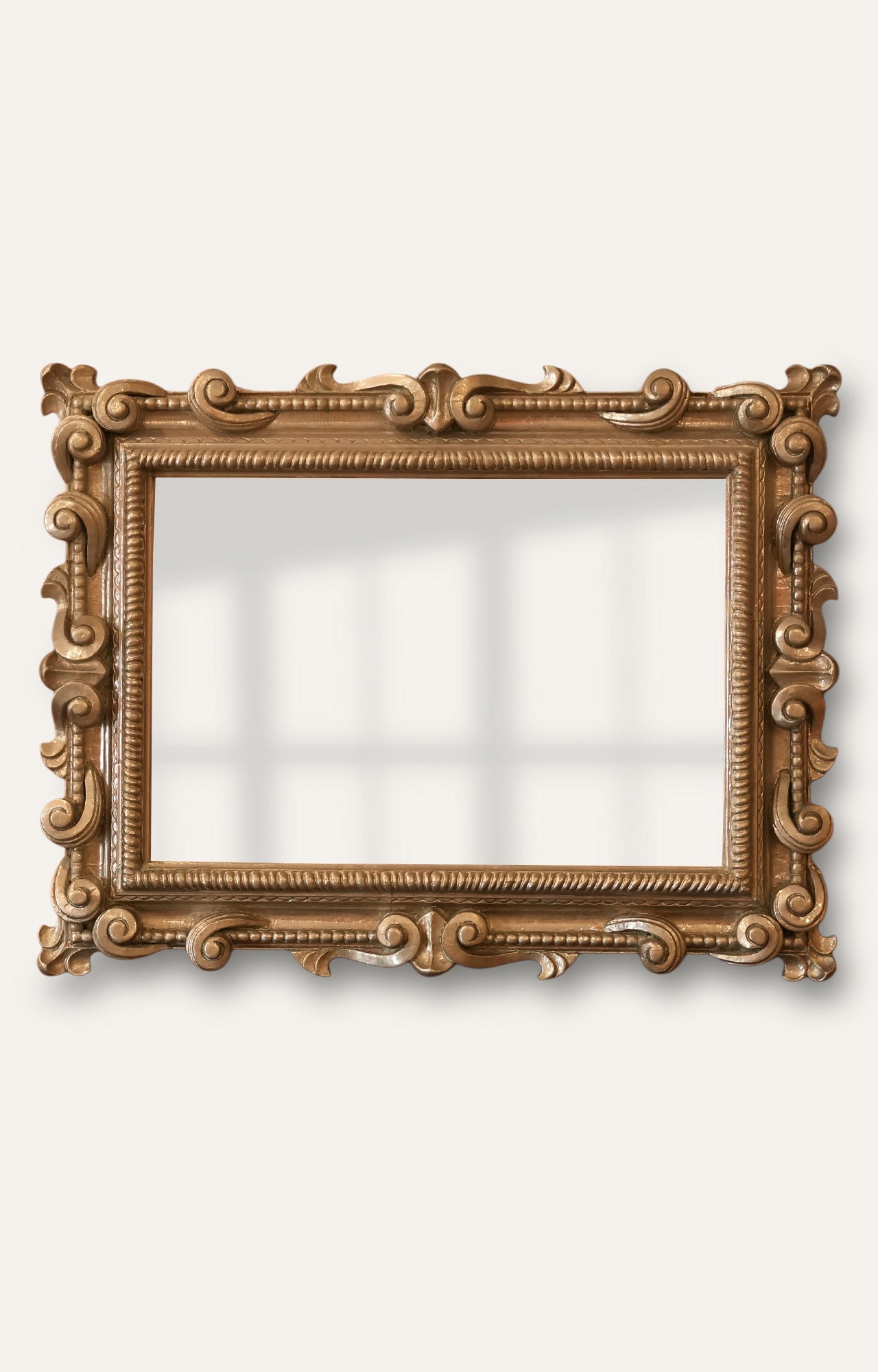 Vintage Baroque Gold Rectangular Mirror Frame