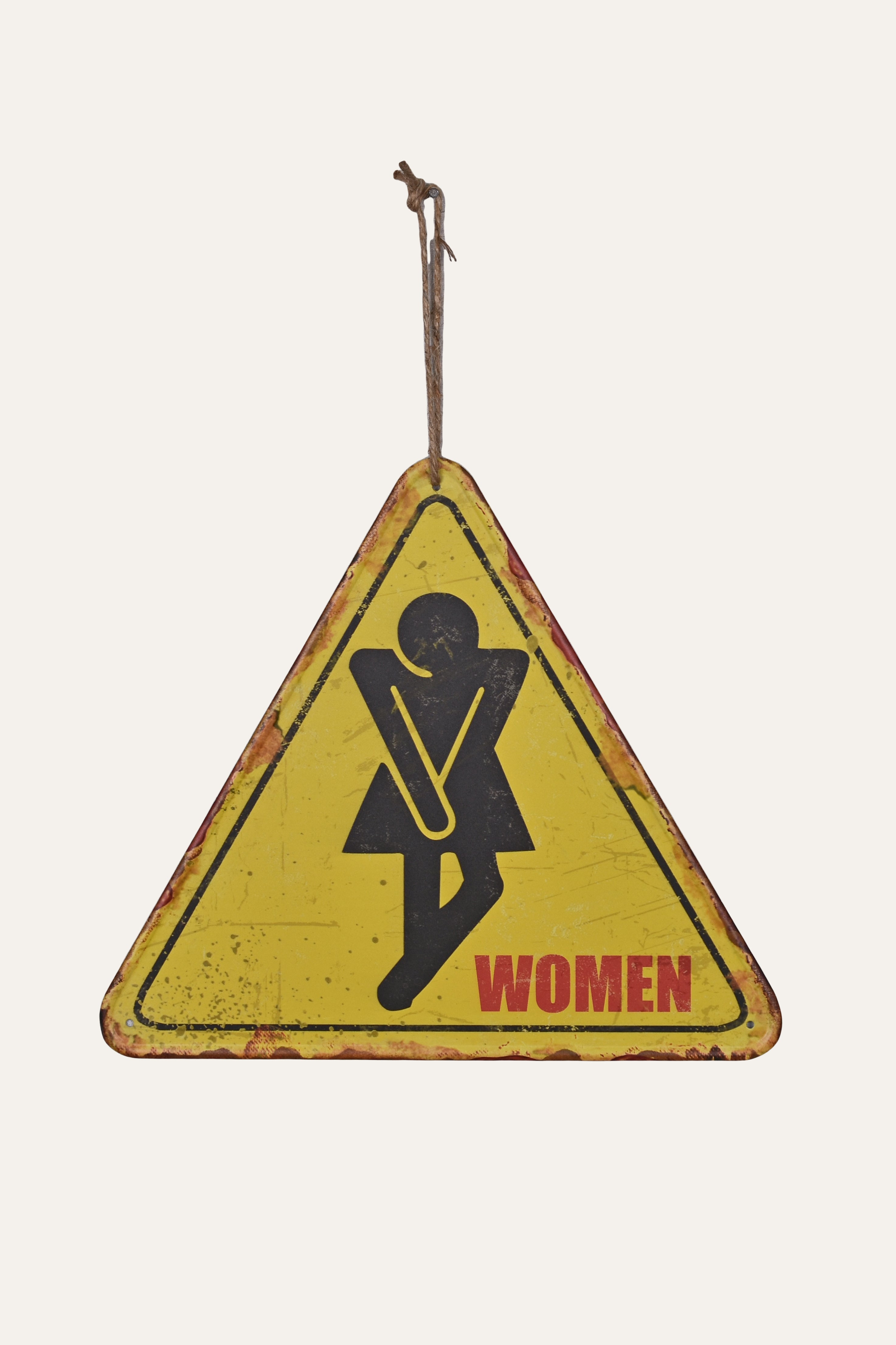 Rustic Yellow Women Hanging Wall Décor