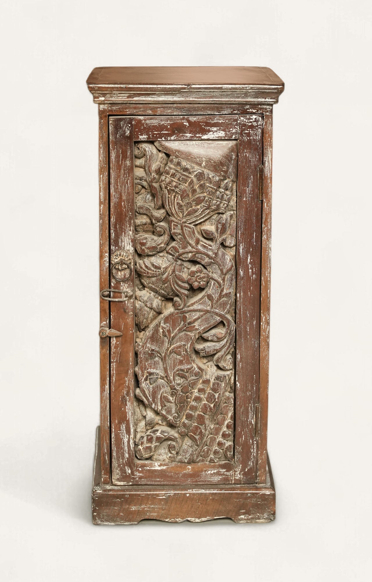 Hand-Carved Teak Wood Cabinet