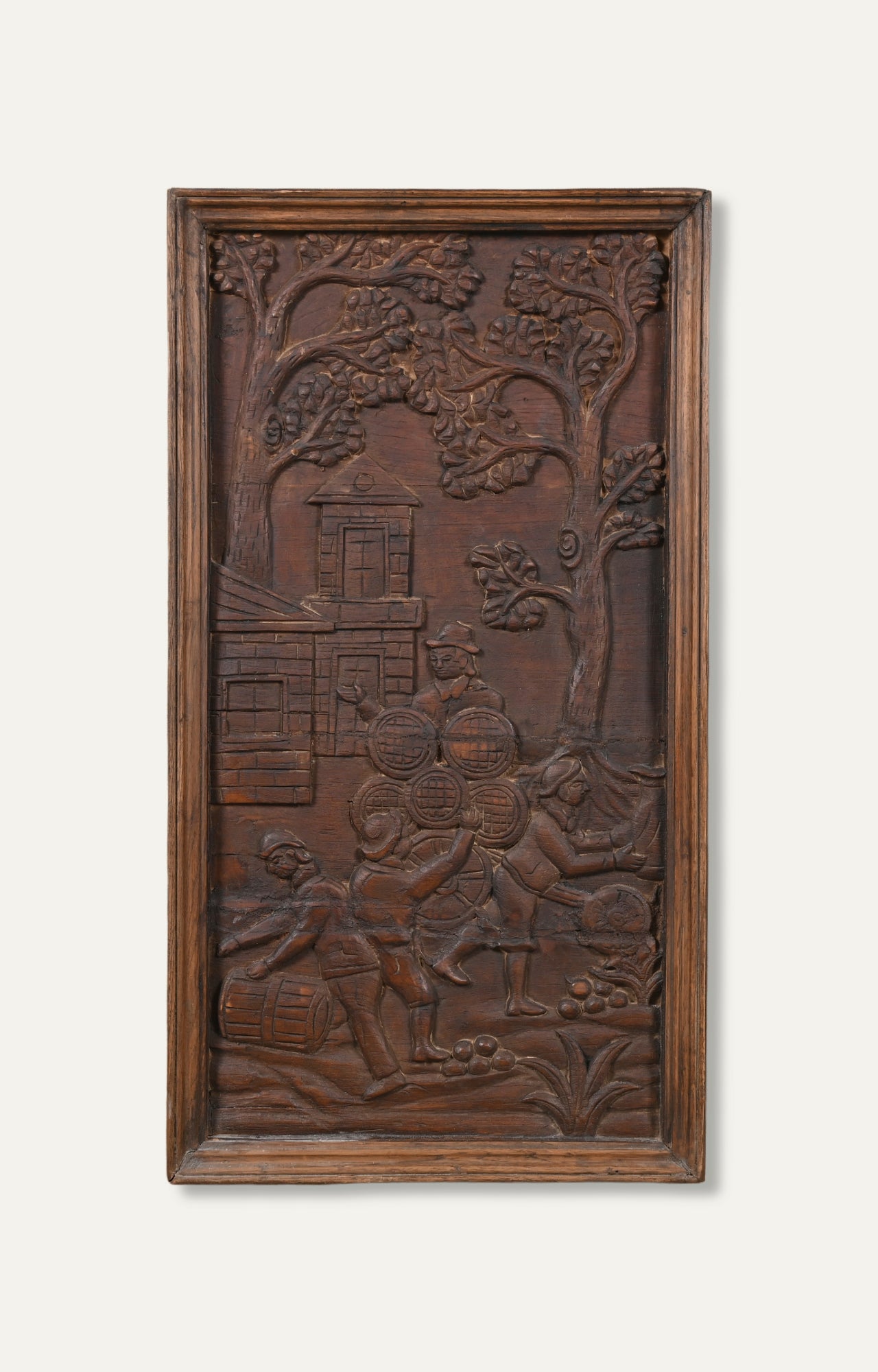 European Carved Wooden Panel