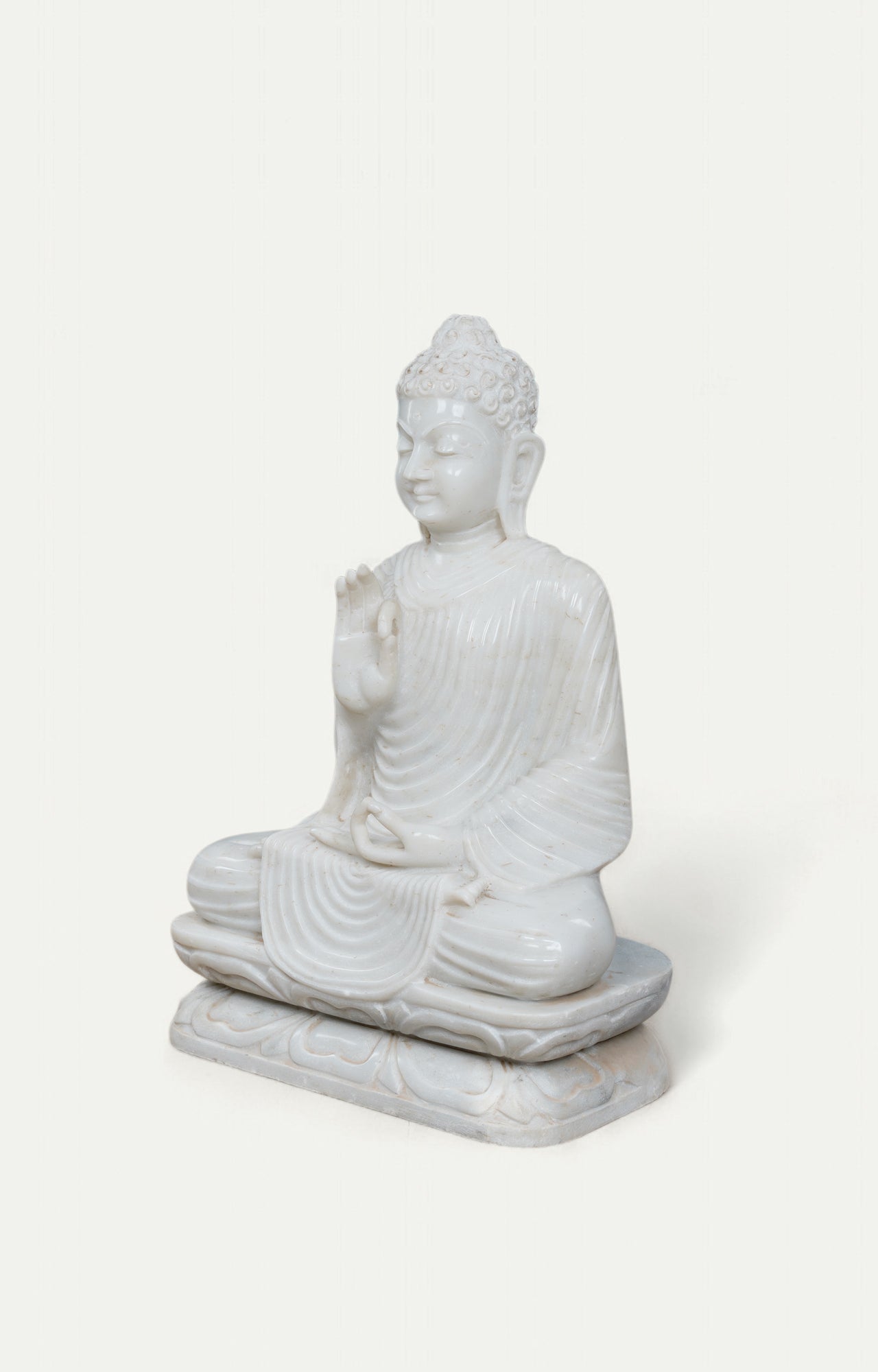 Calming Marble Buddha Sculpture