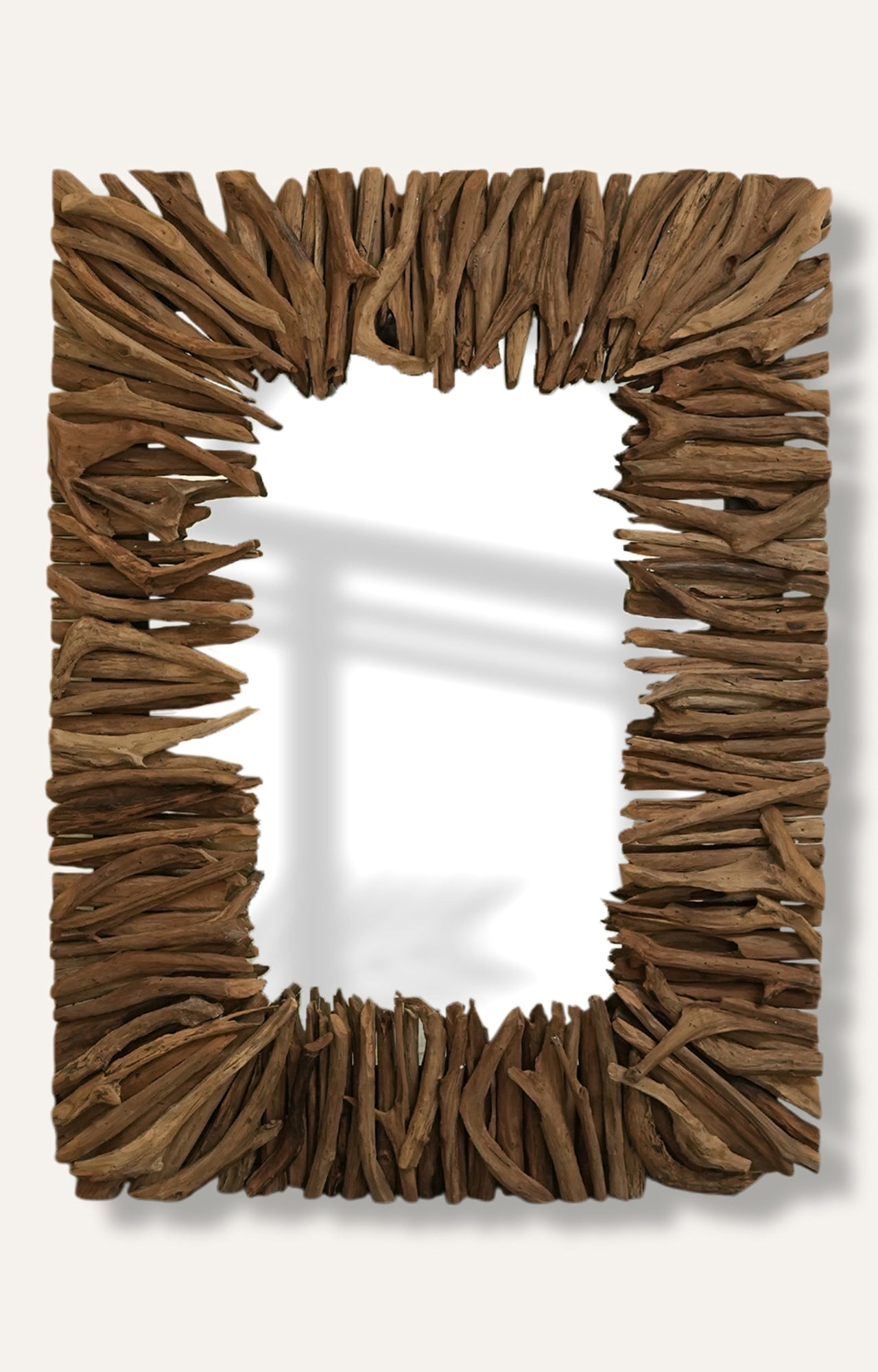 Reclaiming Sustainability: Rustic Teak Wood Mirror
