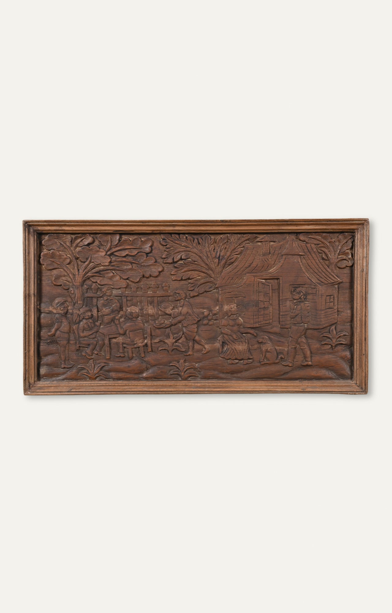 European Carved Wooden Panel