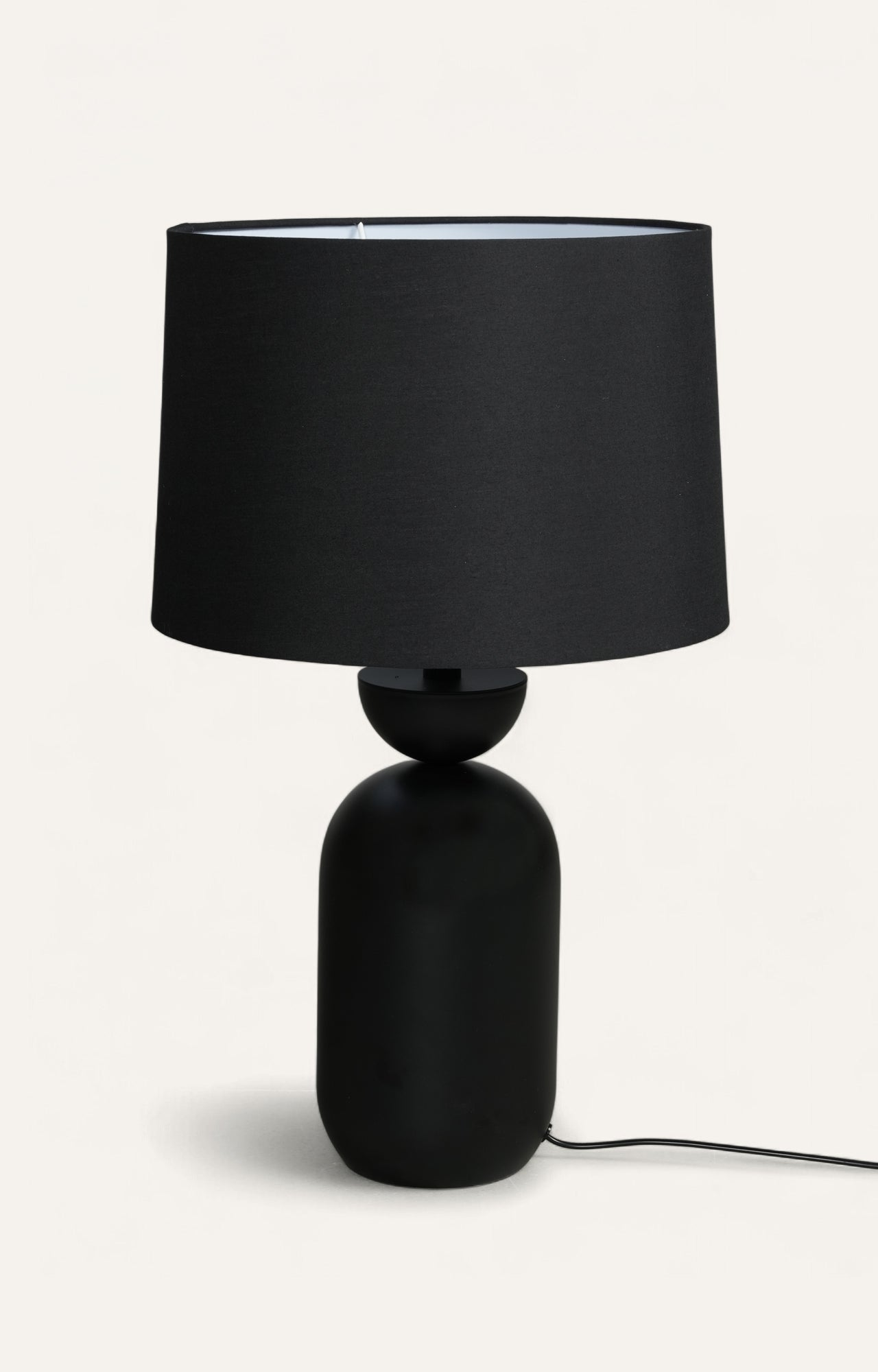 Modern Matte Black Capsule Table Lamp