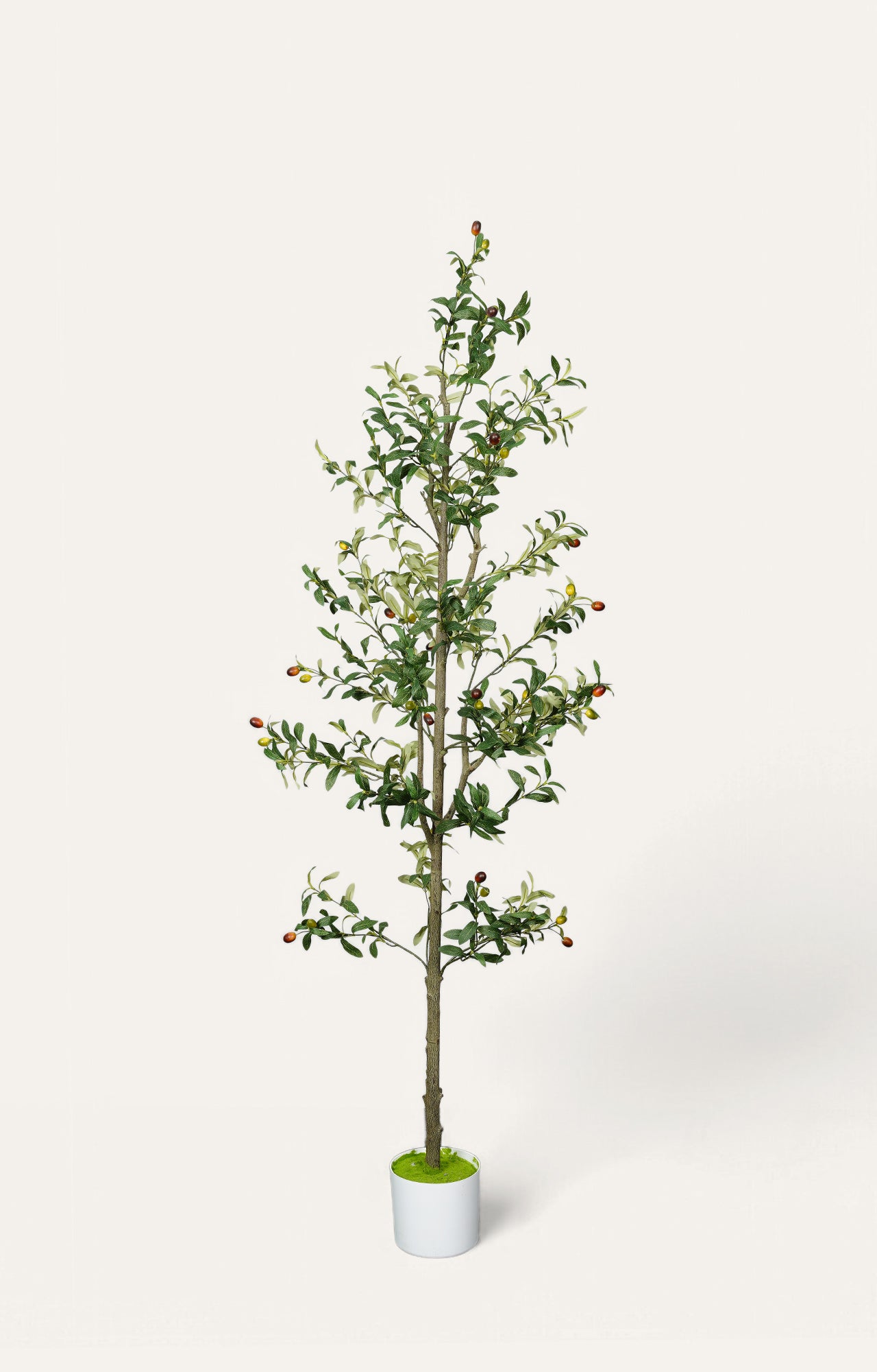 Faux Olive Tree Planter - Green