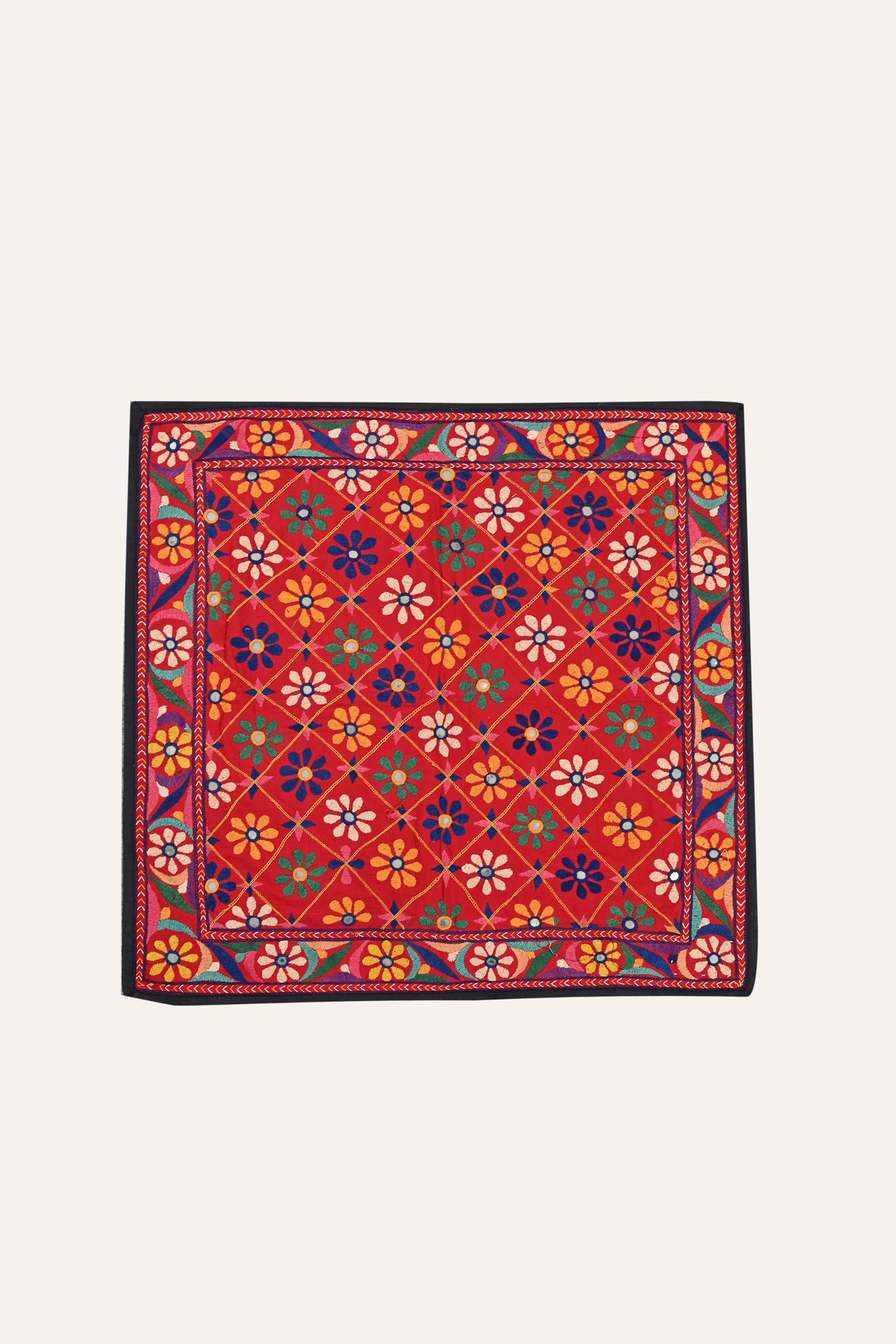Indian Antique Textile Wall Hanging | Kutch Tapestry Decor