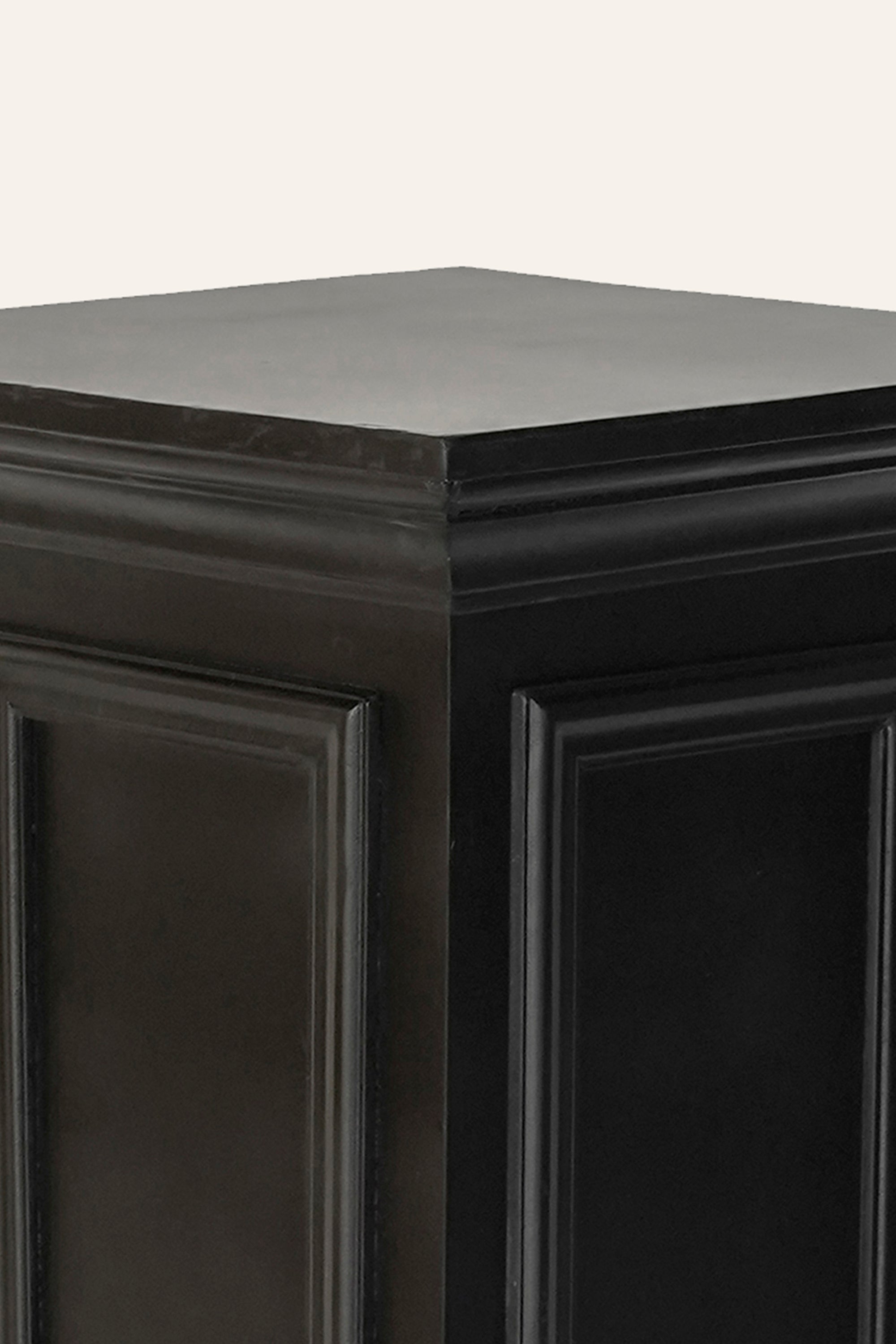 Black Architectural Display Plinth for Sculptures, Plants & Statement Decor
