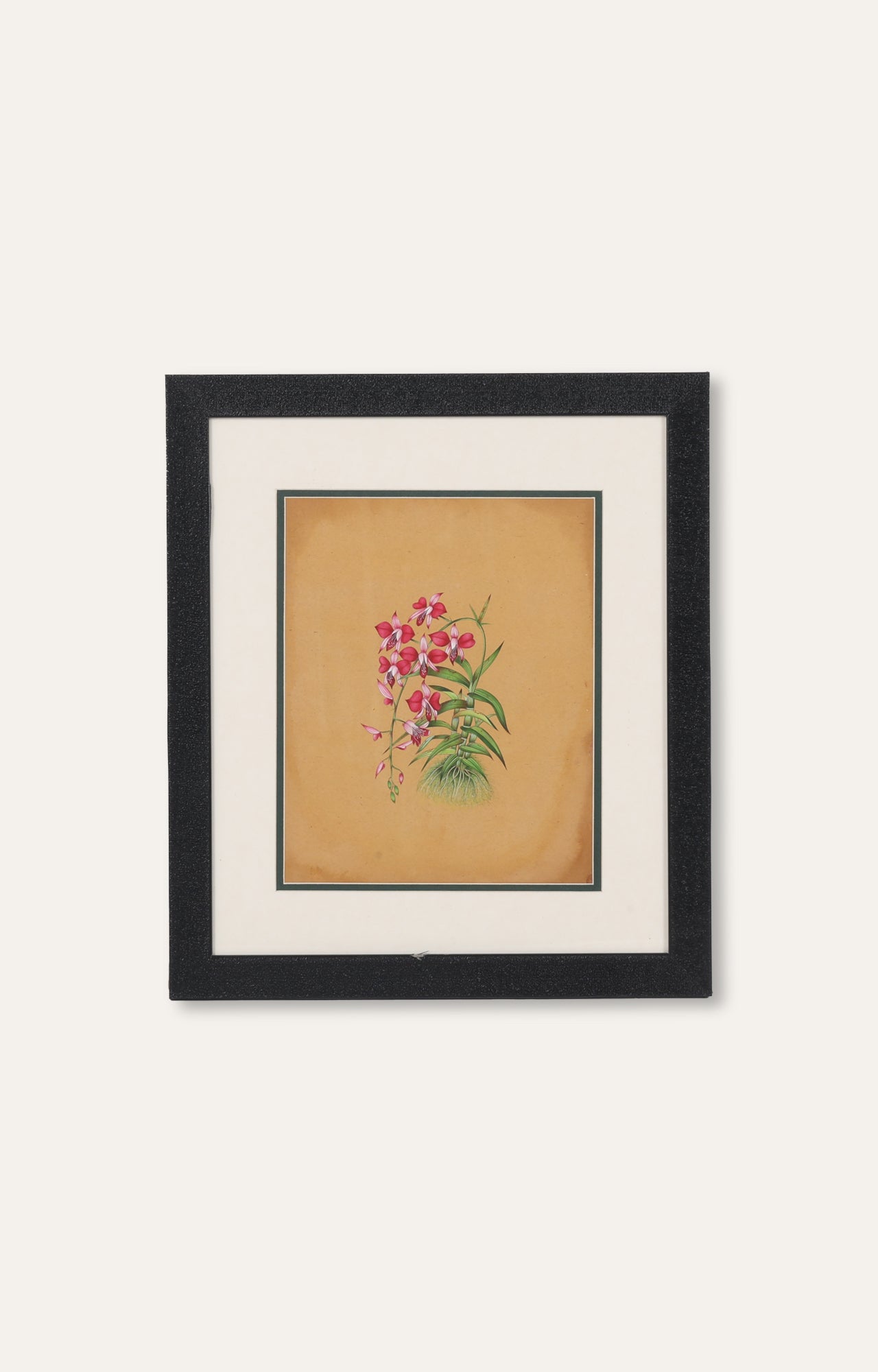 Orchid Wooden Framed Floral Painting