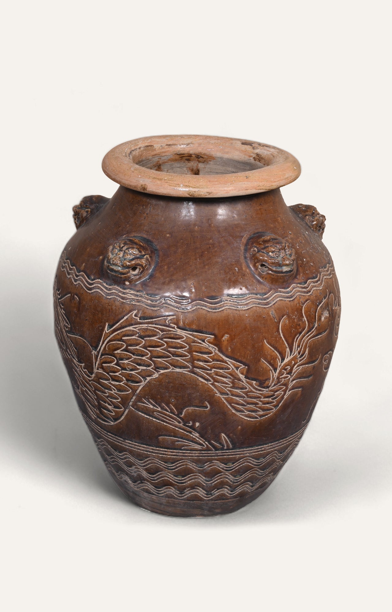 Year of the Dragon Chinese clay pot-Big / martaban chinese stoneware storage jars