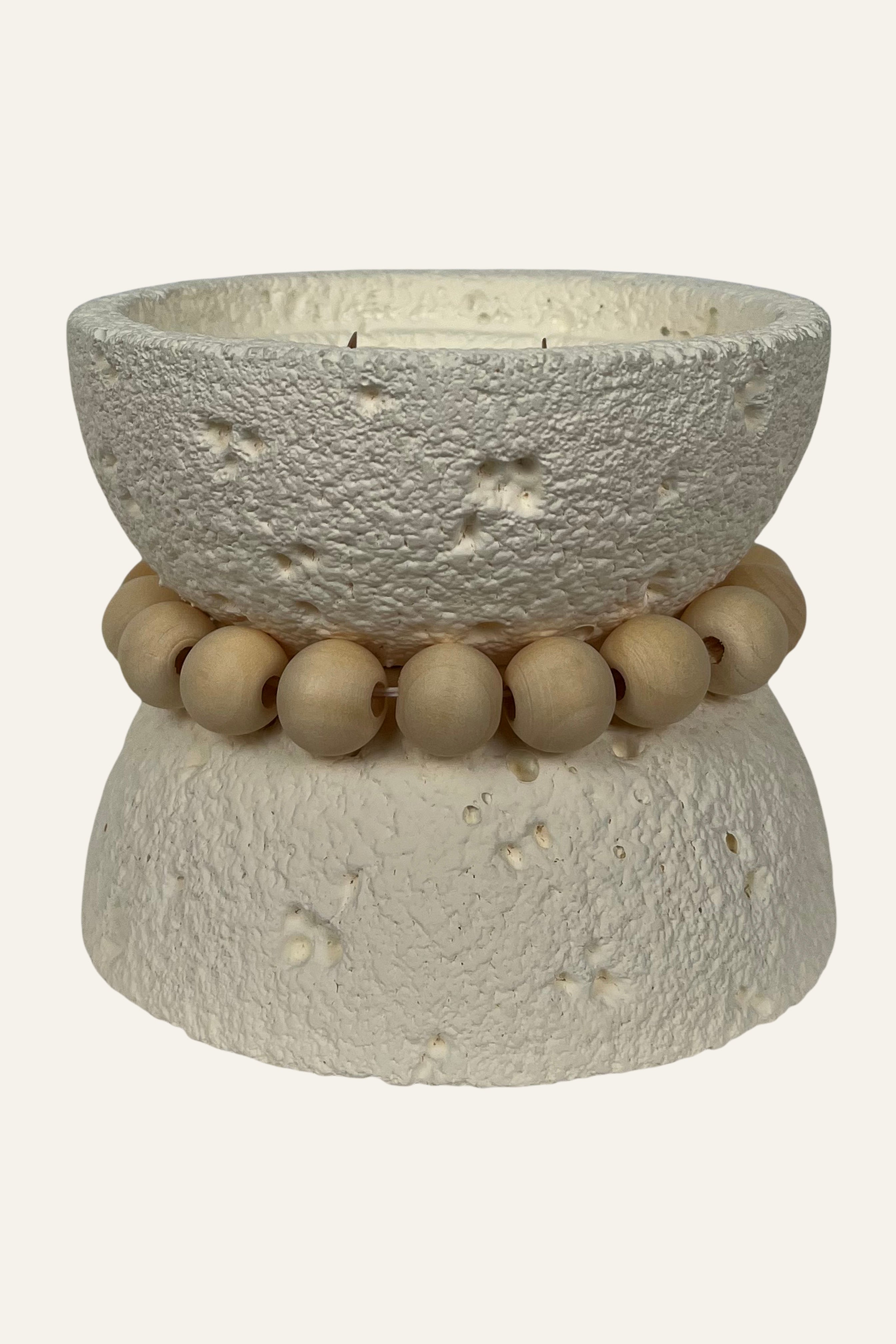 Beaded Textured Soy Wax Scented Candle