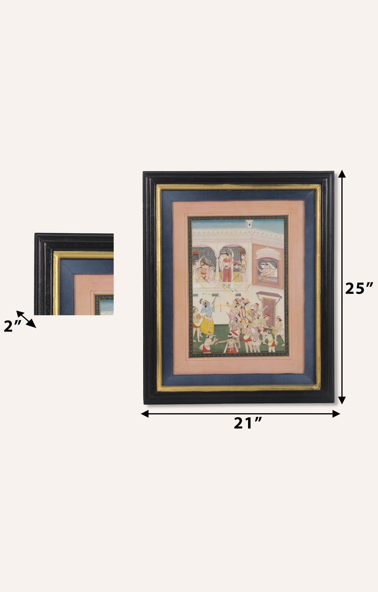 Holi festival in Vrindavan Painting 