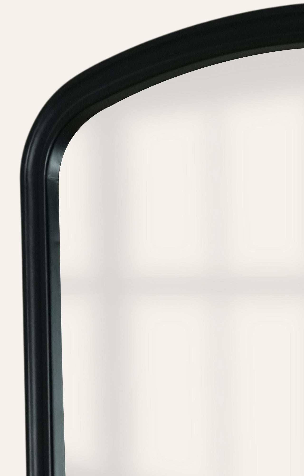 Sleek Black Arch Full-Length Mirror