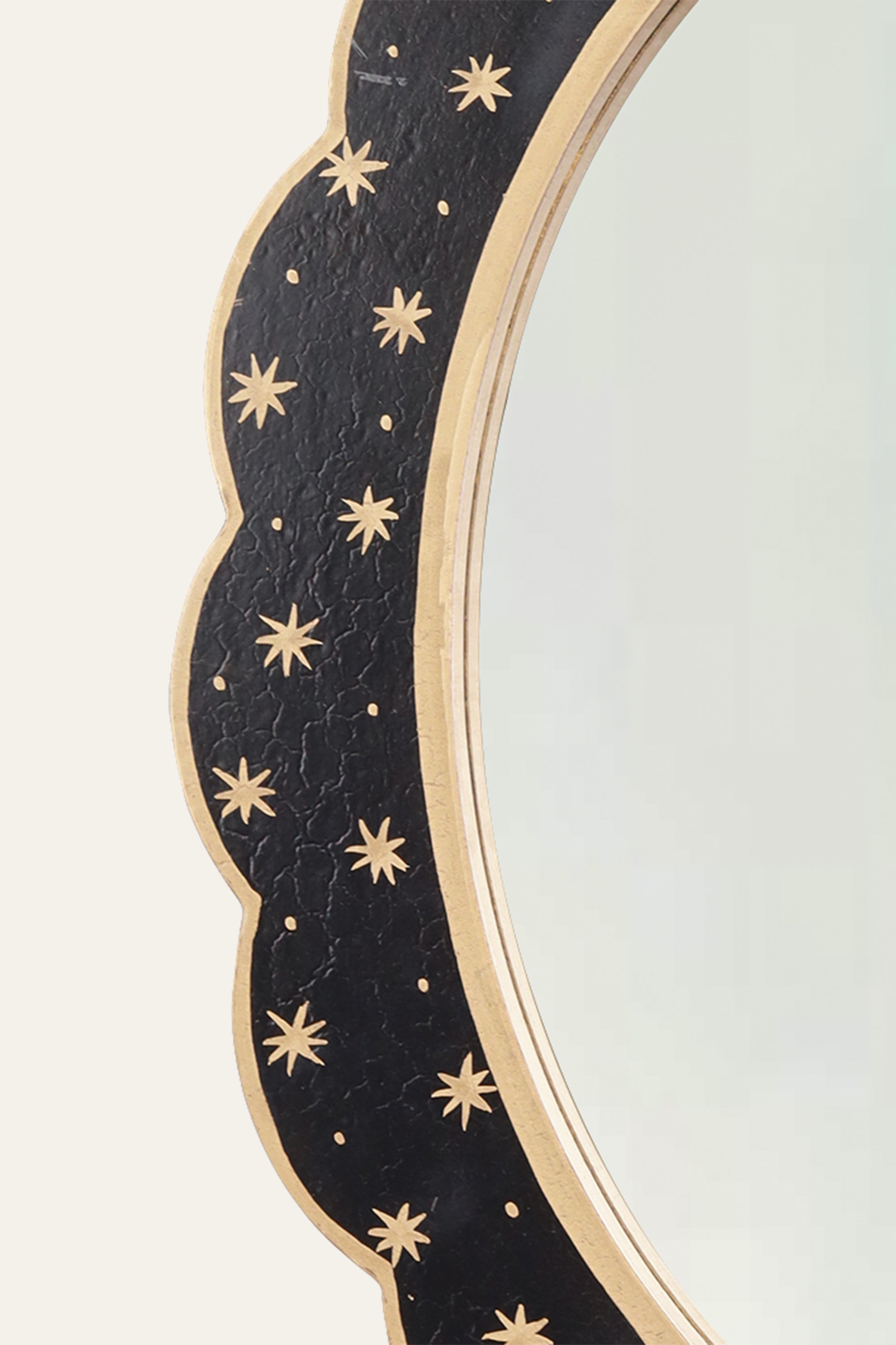Star Pattern Vanity Wall Mirror with Gold Frame