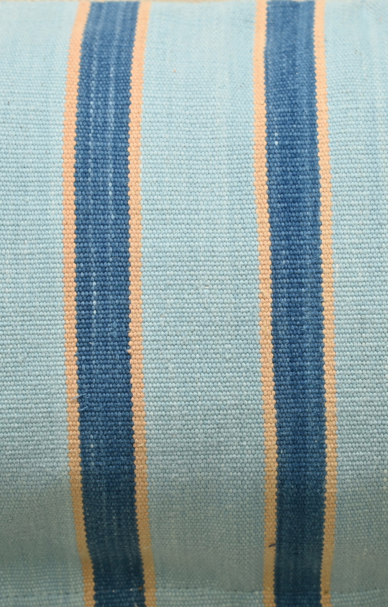 Blue on blue striped cushion covers