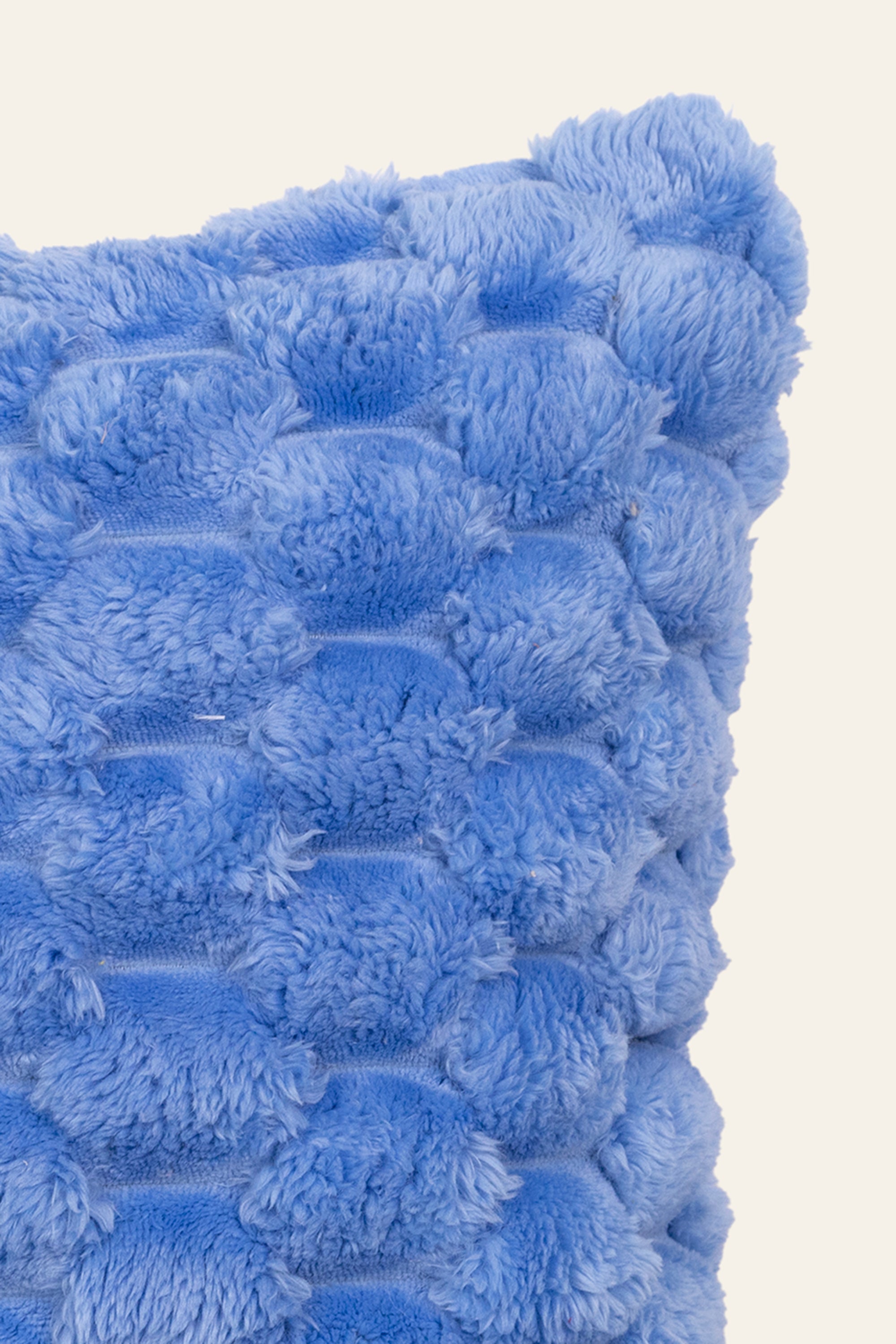 Plush Soft Pineapple Grid Turtle Pattern Cushion - Blue