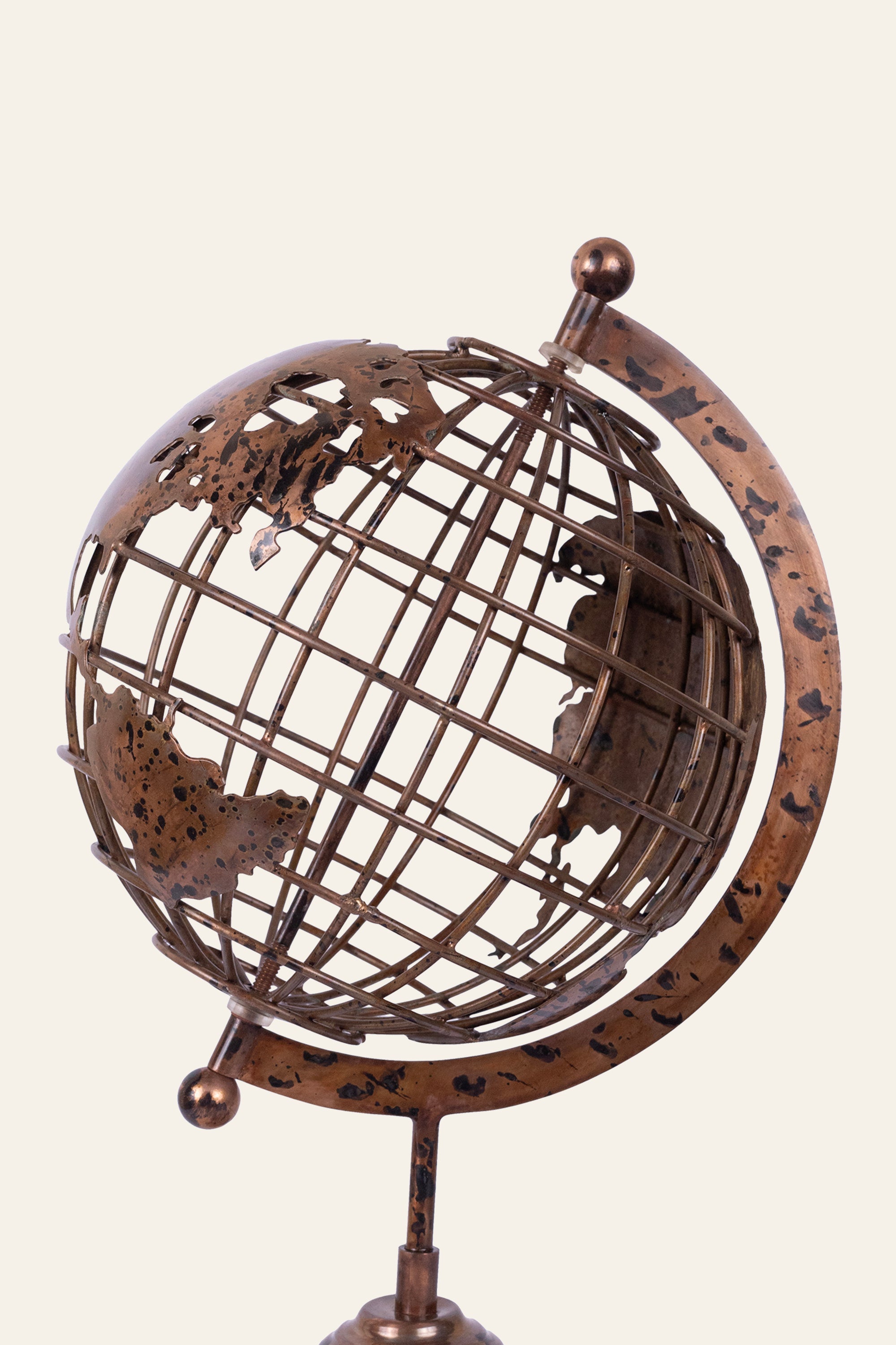 Explorer Wire Mesh World Globe for Desk Styling