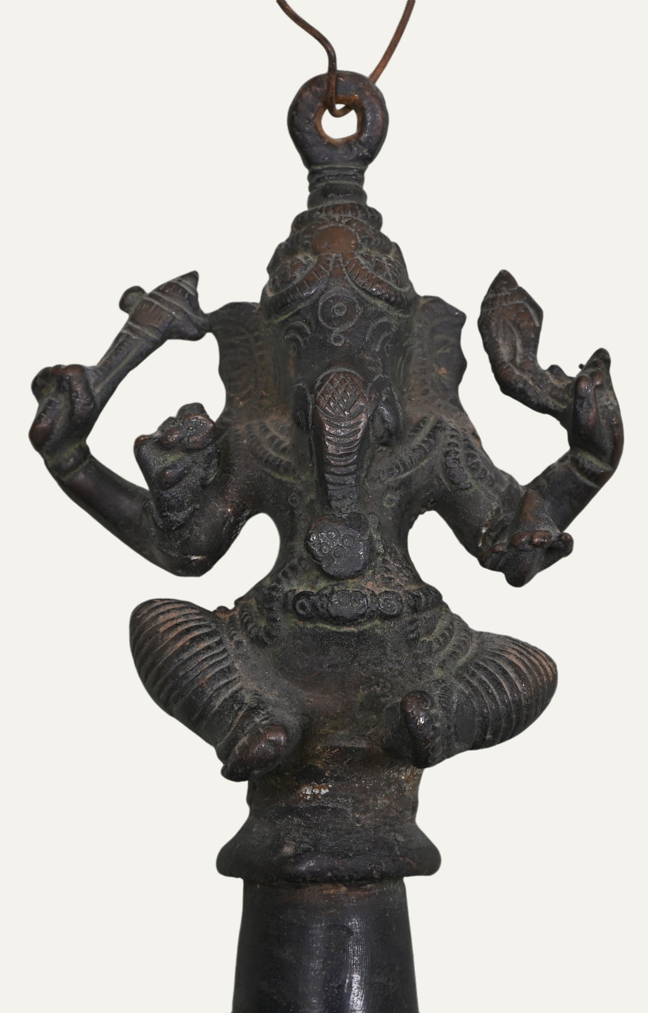 Brass Indian God Ganesha Statue With a Bell