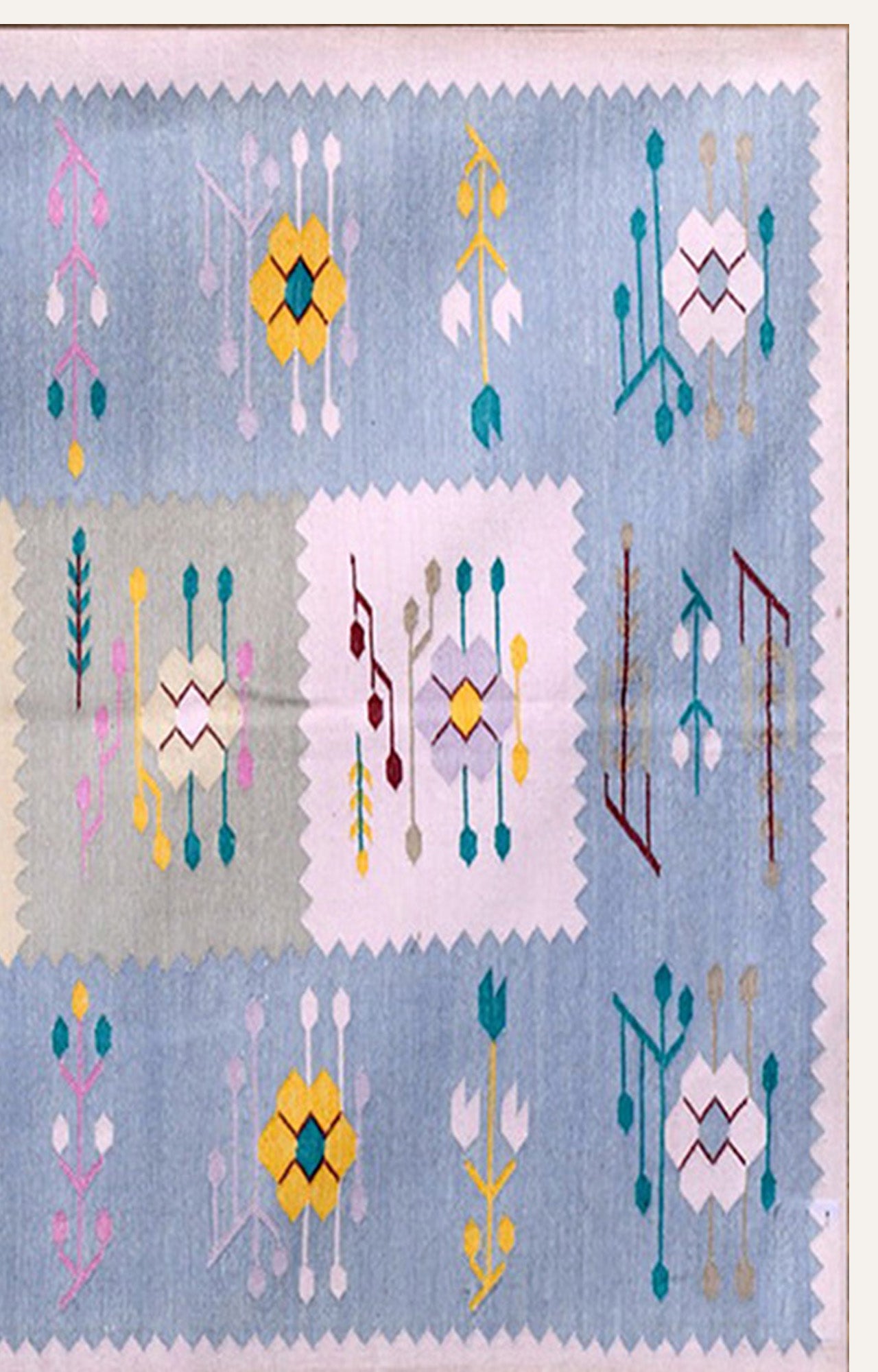 Bohemian Multicolored Floral Cotton Runner