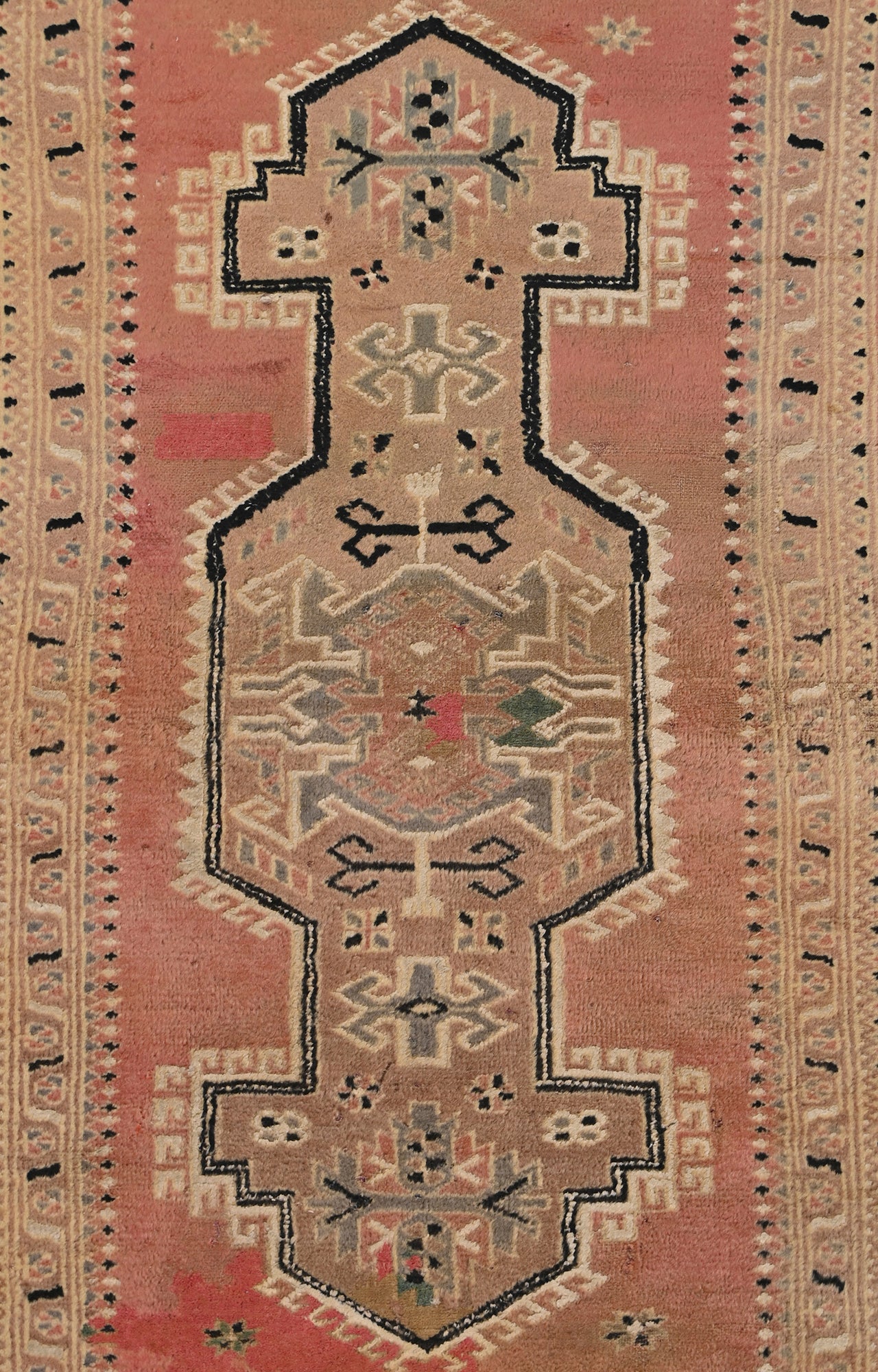 3 x 5 Ft Tibetan Wool Carpet with Geometric Design