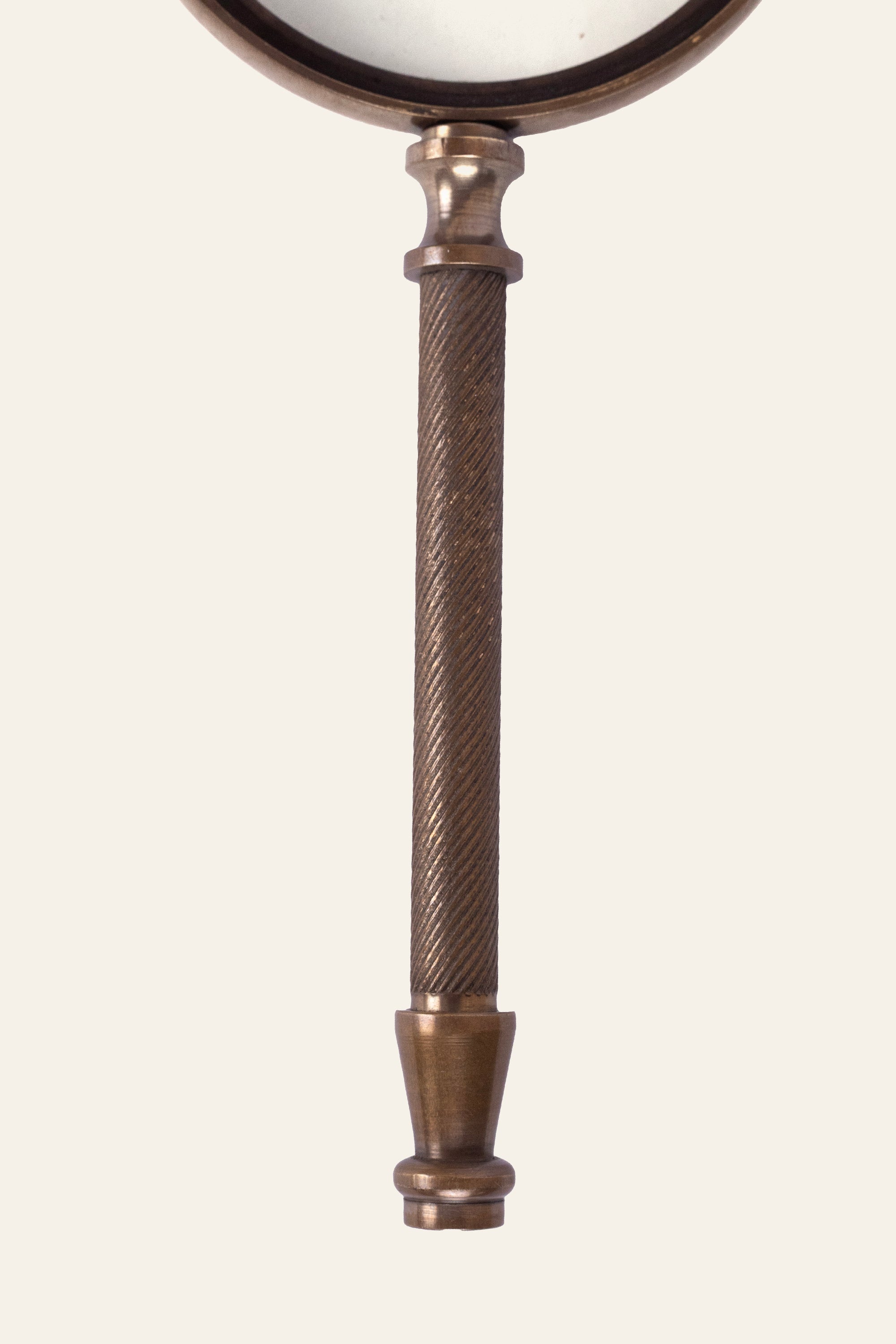 Brass Magnifying Glass with Engraved Leather Case