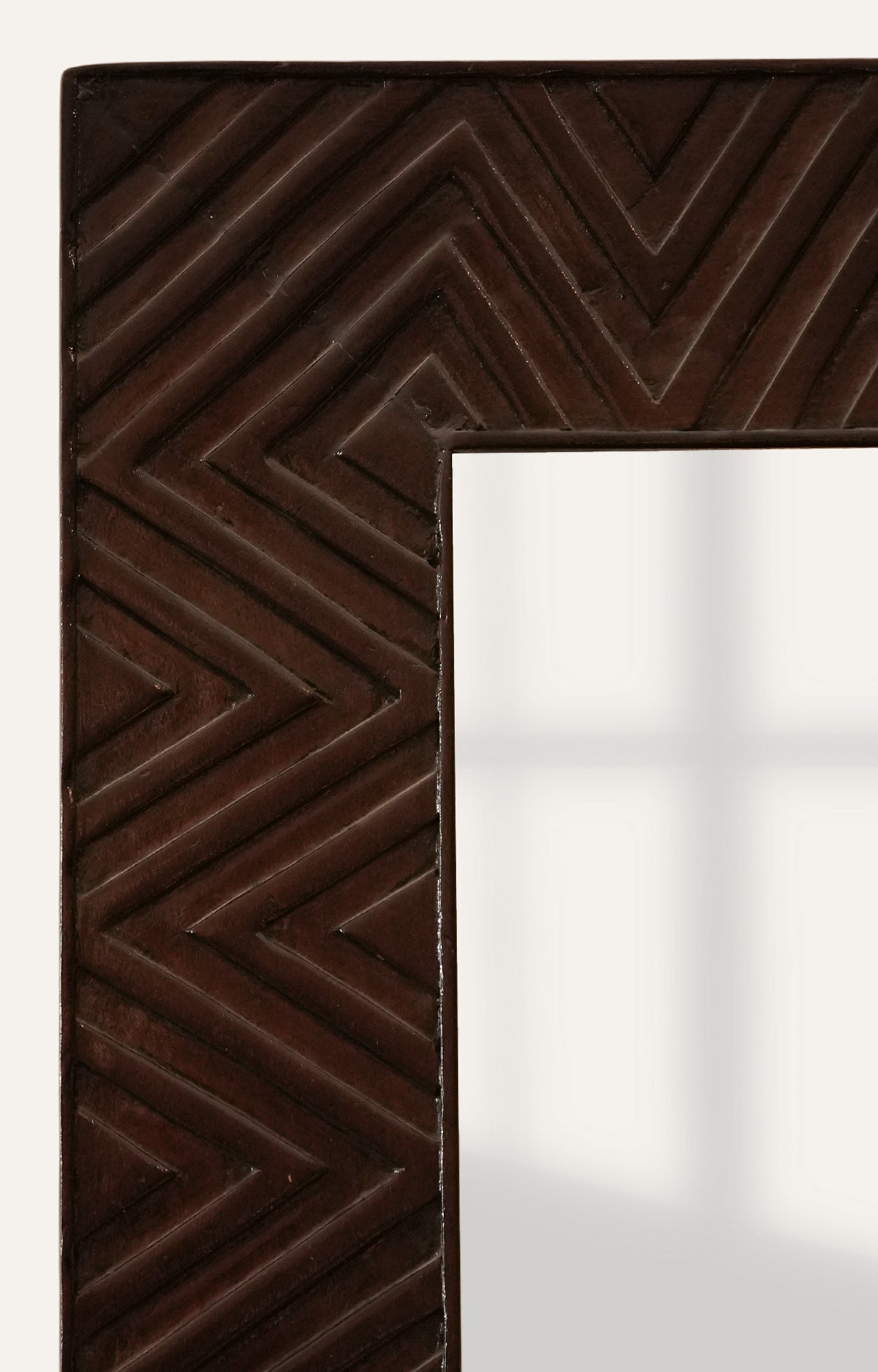Geometric Zigzag Pattern Mirror