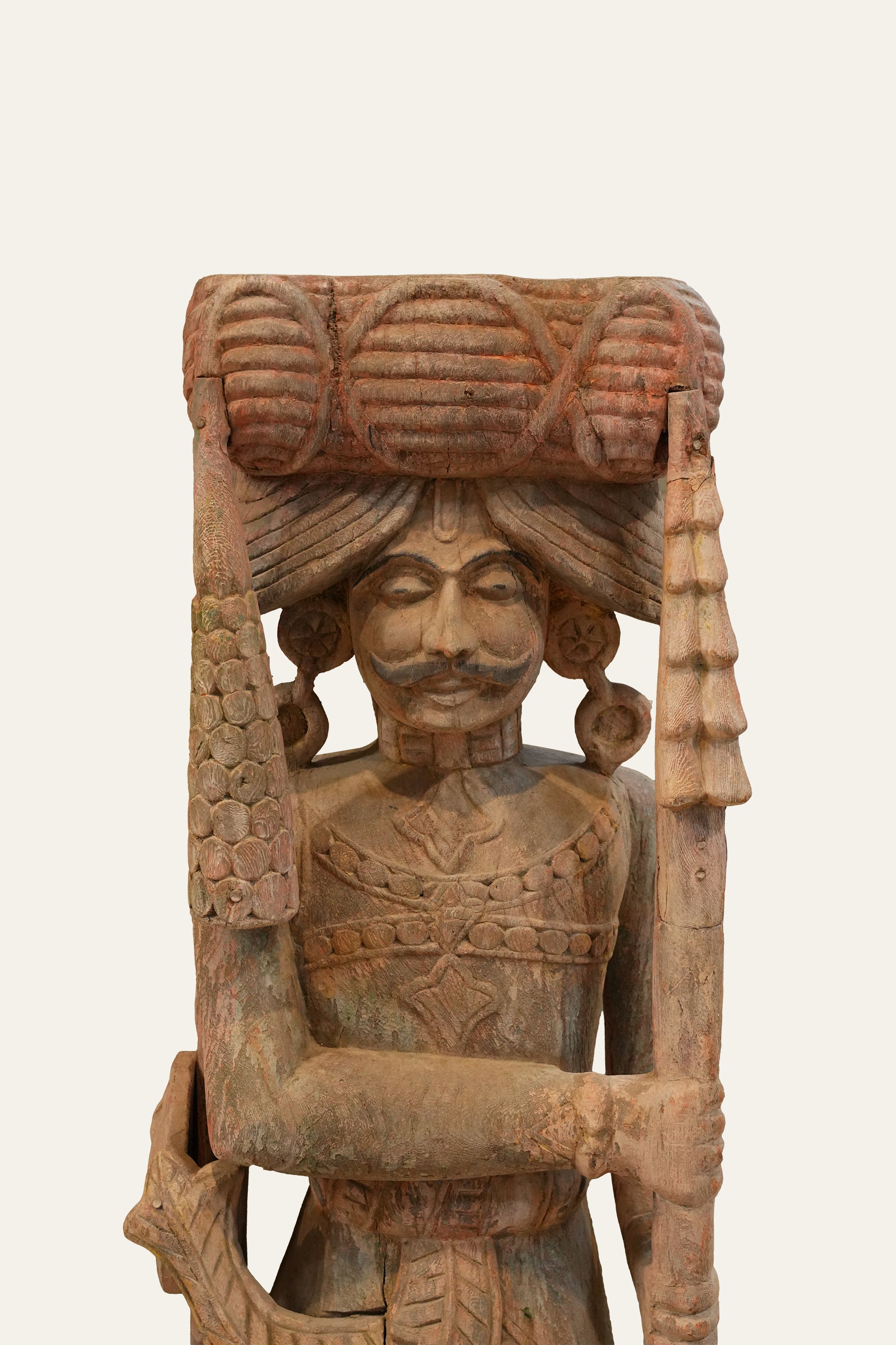 Indian Darban Guard Statue in Wood