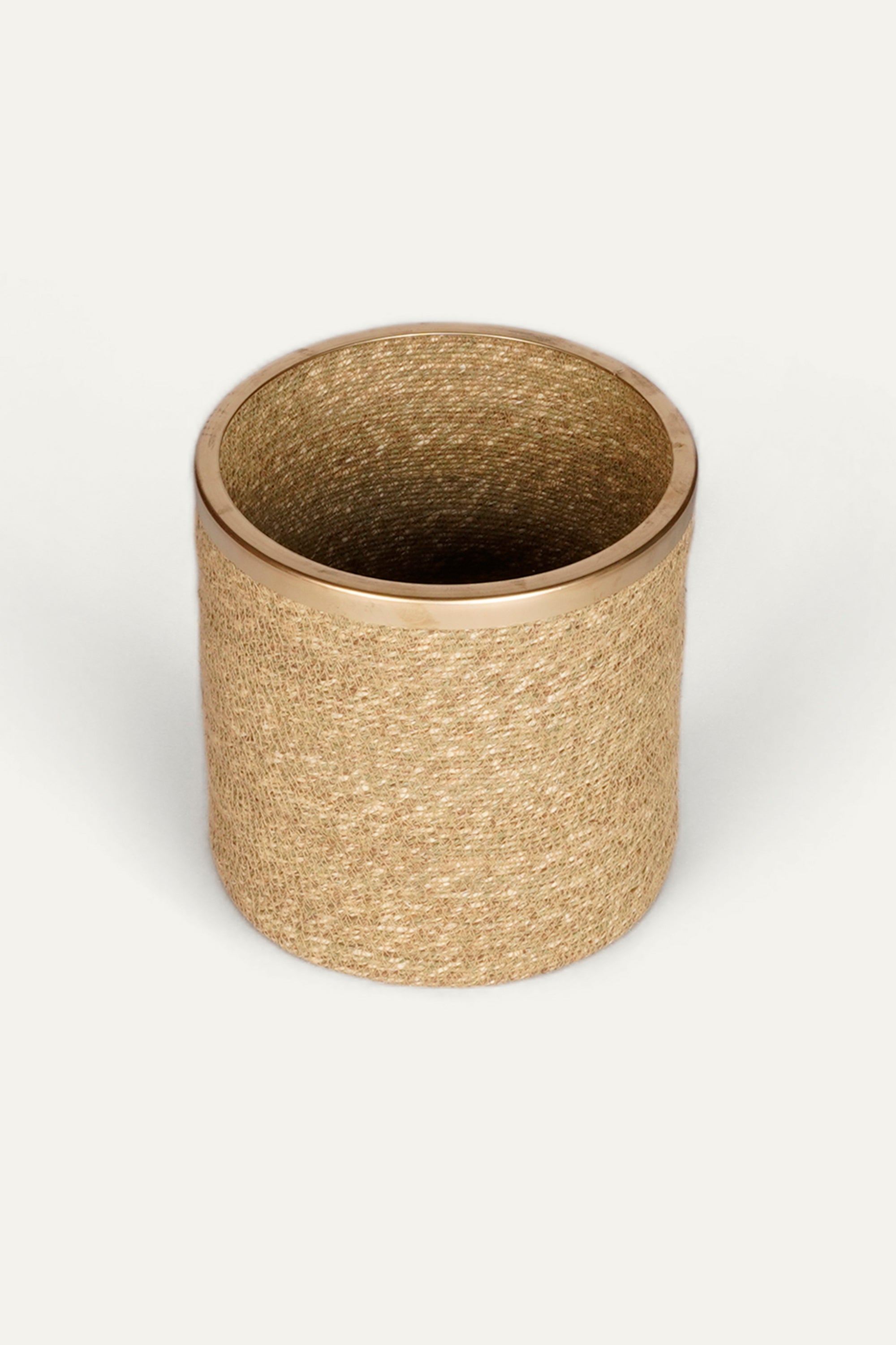 Large Seagrass Basket with Metal Rim