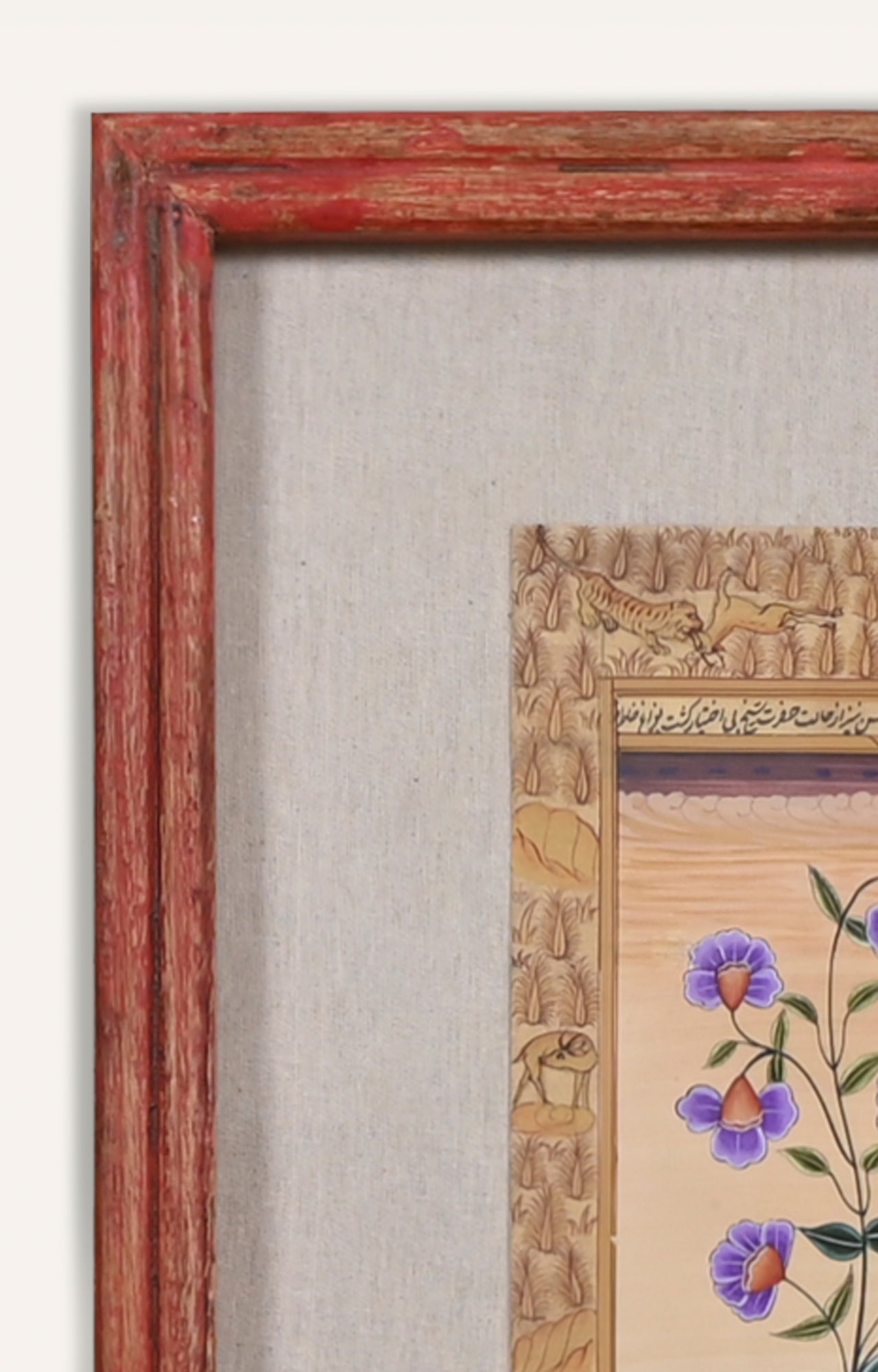 Mughal Botanical Miniature Indian Handmade Floral Watercolor Art Painting