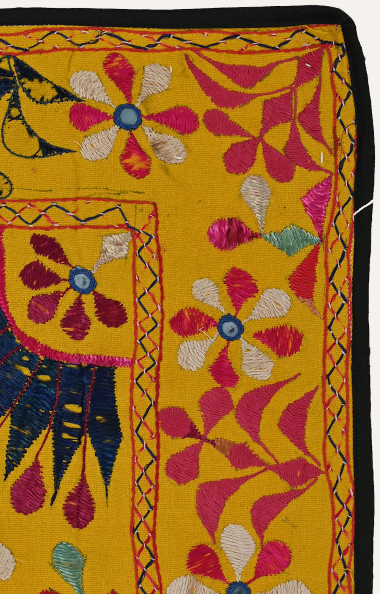 Orange color Traditional Gujarati Wall hanging Textile