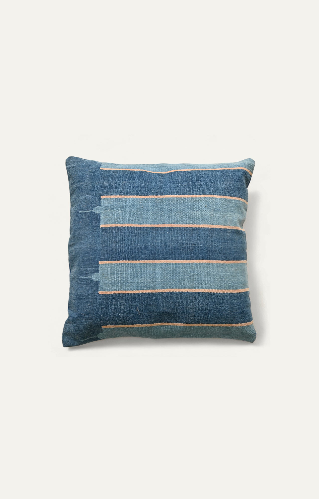 Blue Striped Handwoven Cushion Cover