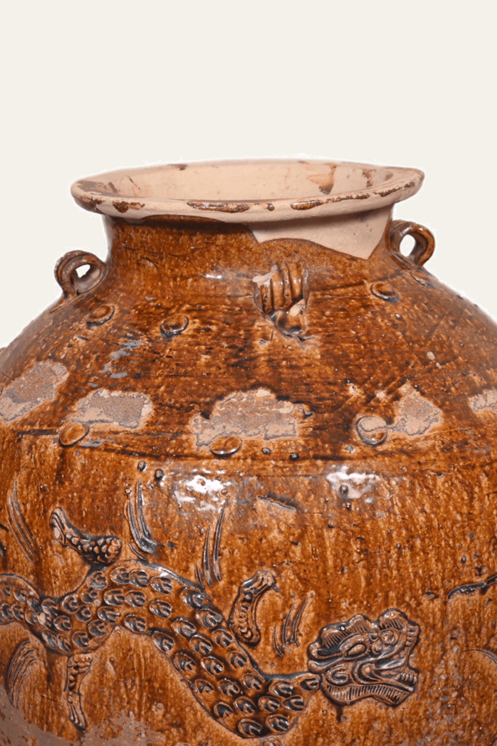 Stoneware Dragon Pot
