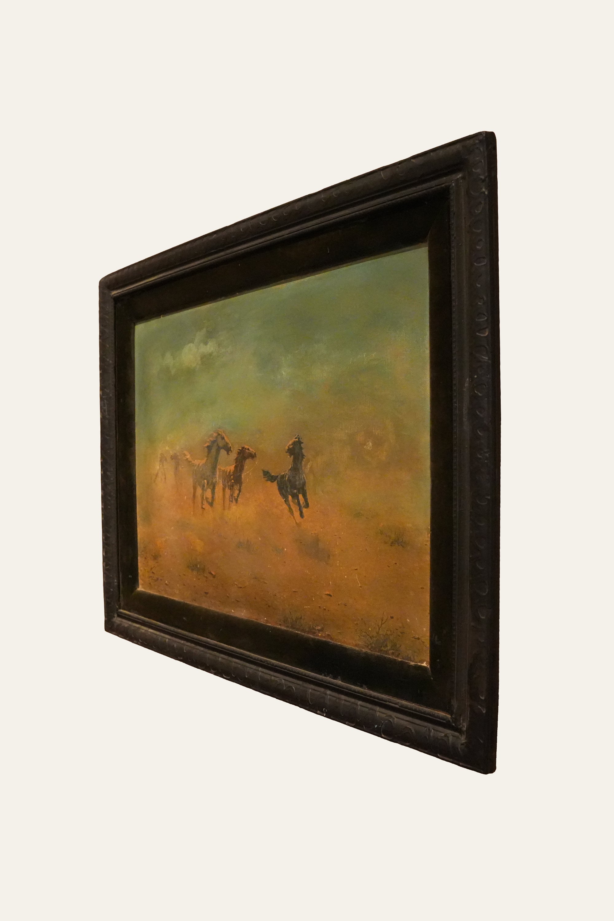 Galloping Horses in Desert Dust