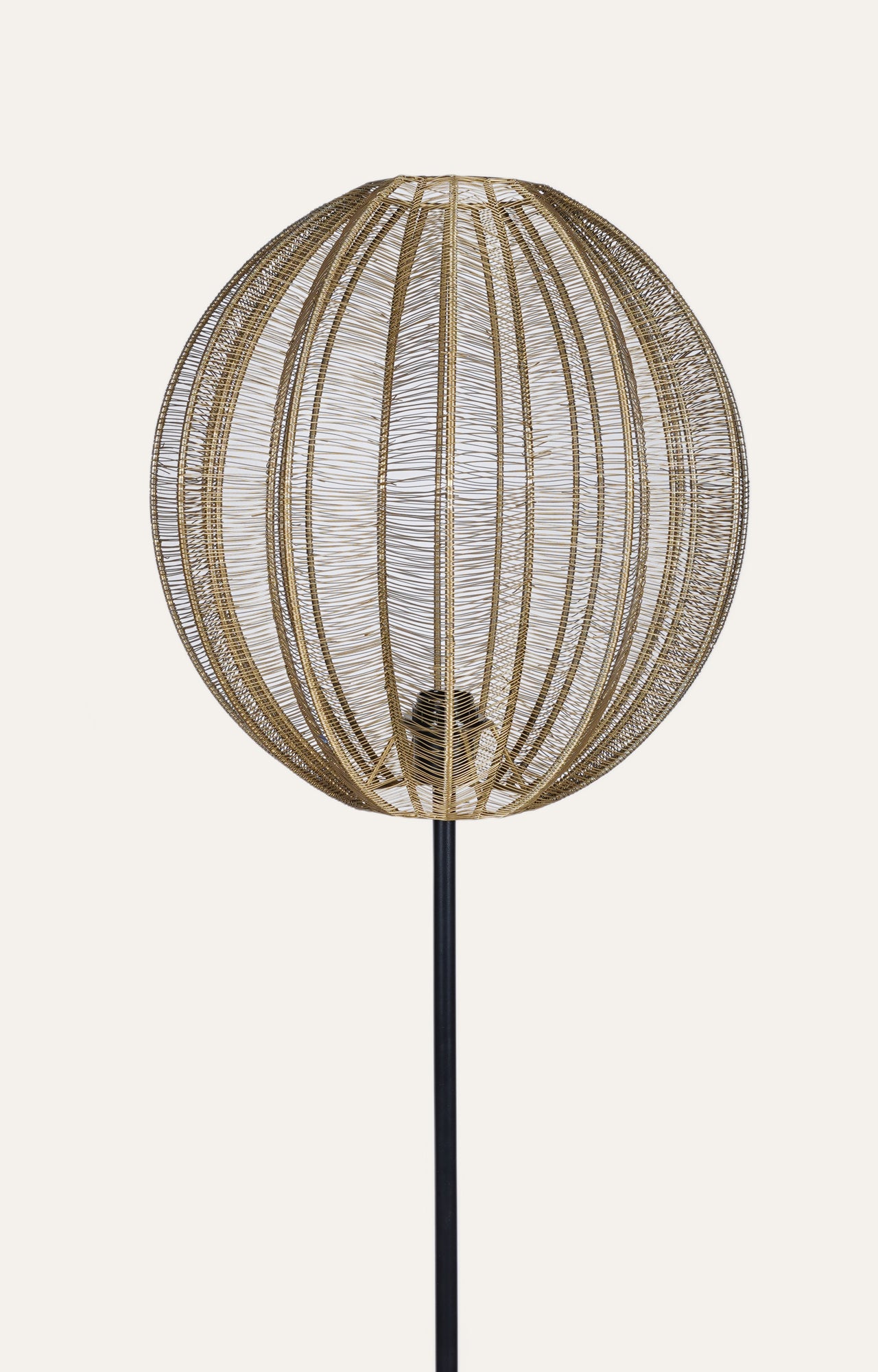 Elegant gold wire Sphere floor lamp