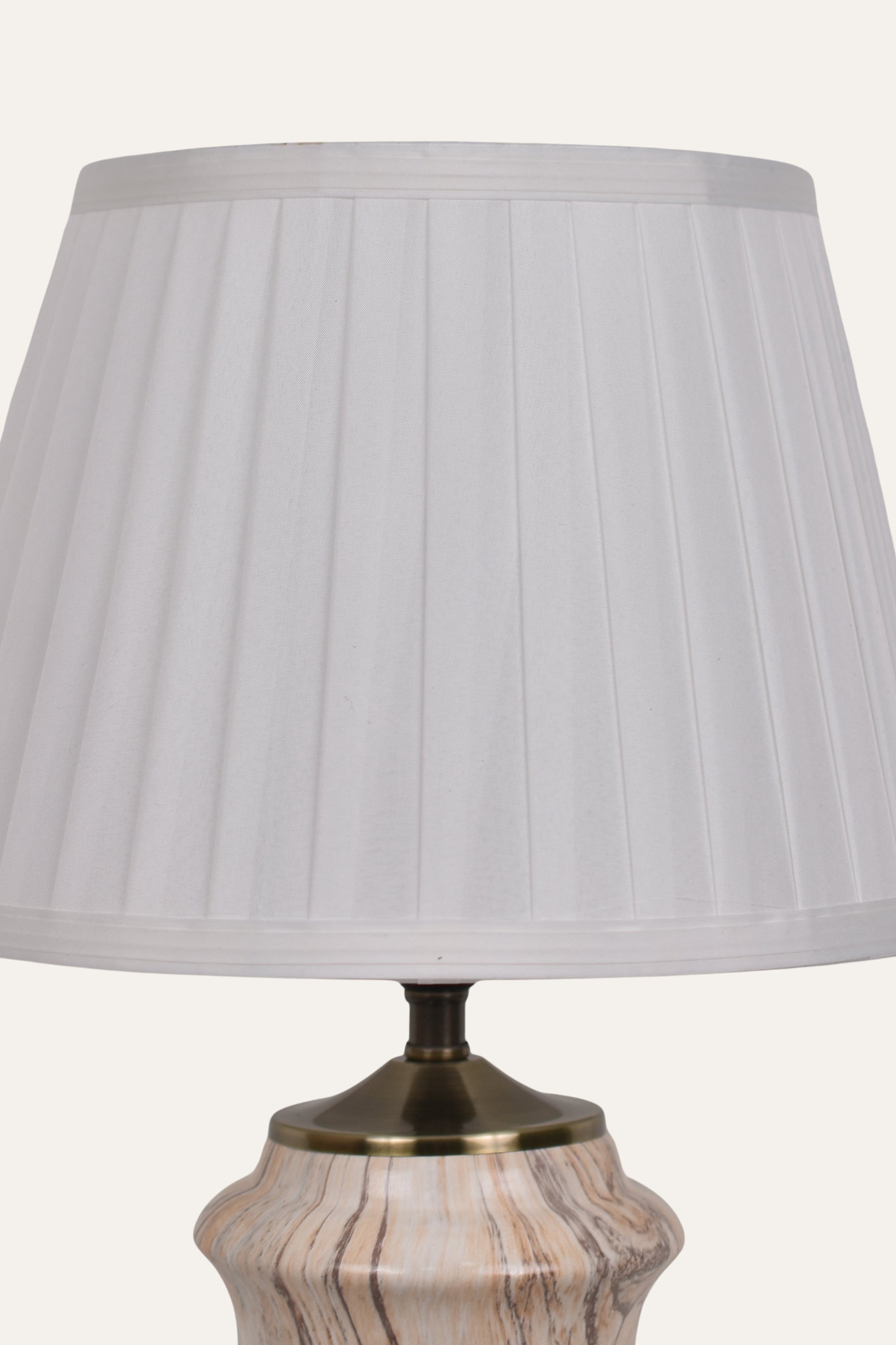 Vintage Style Ceramic Table Lamp with Pleated Shade