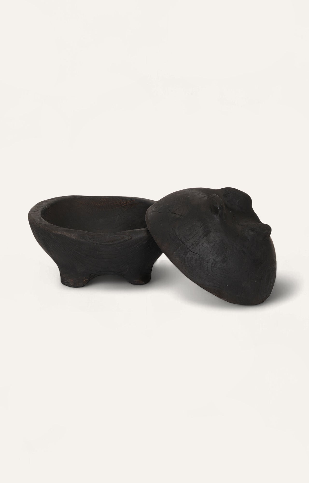 Charcoal Black Pedestal Bowl Set of 2