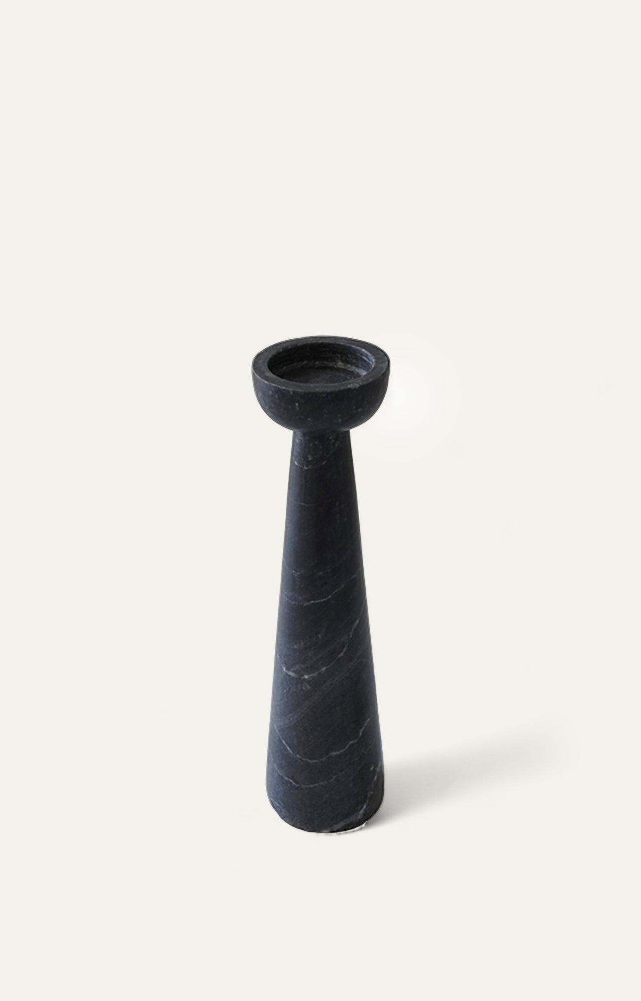 Black Marble Modern Candle Holder