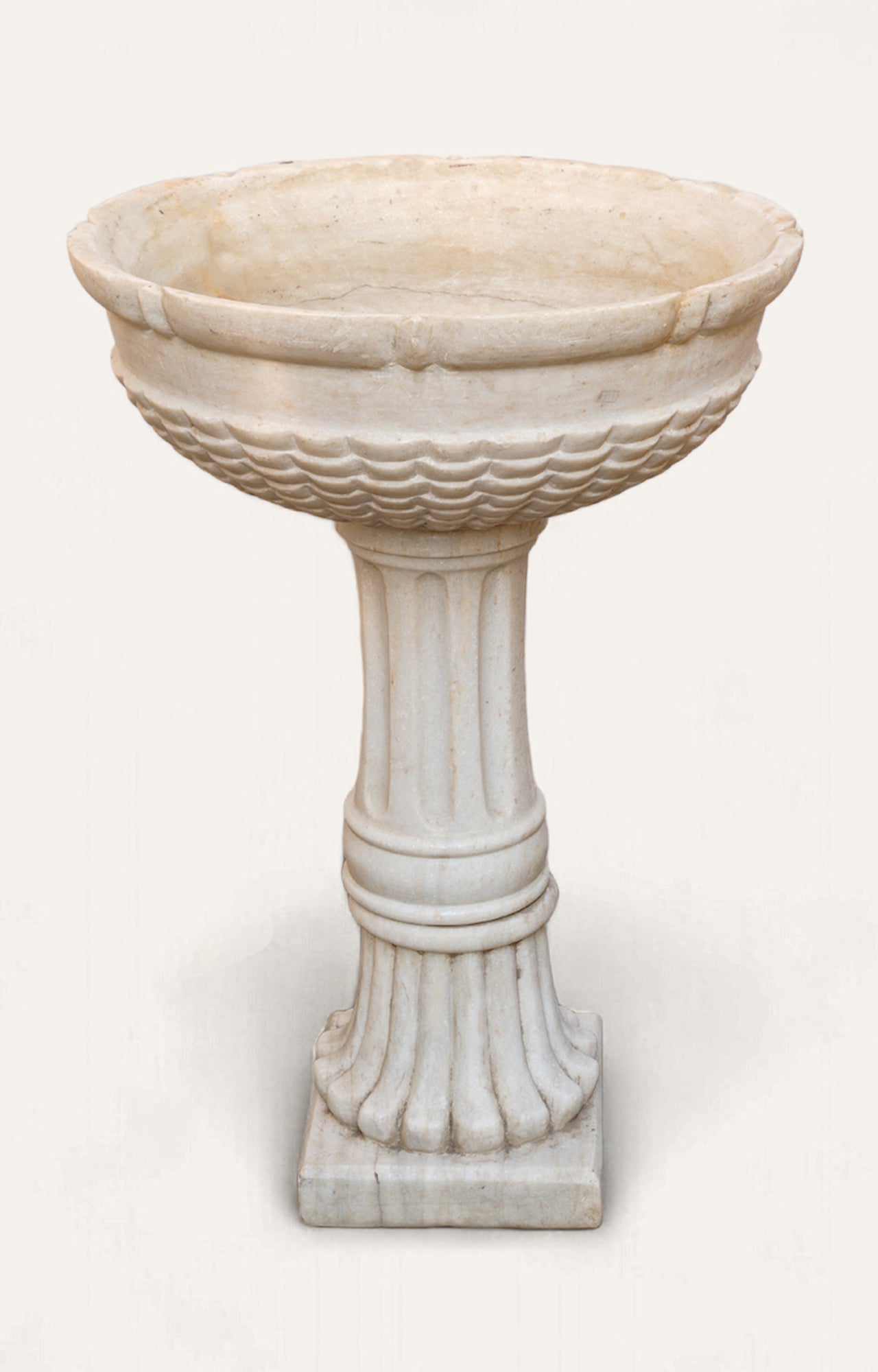 Tall Marble Pedstal Planter Outdoor