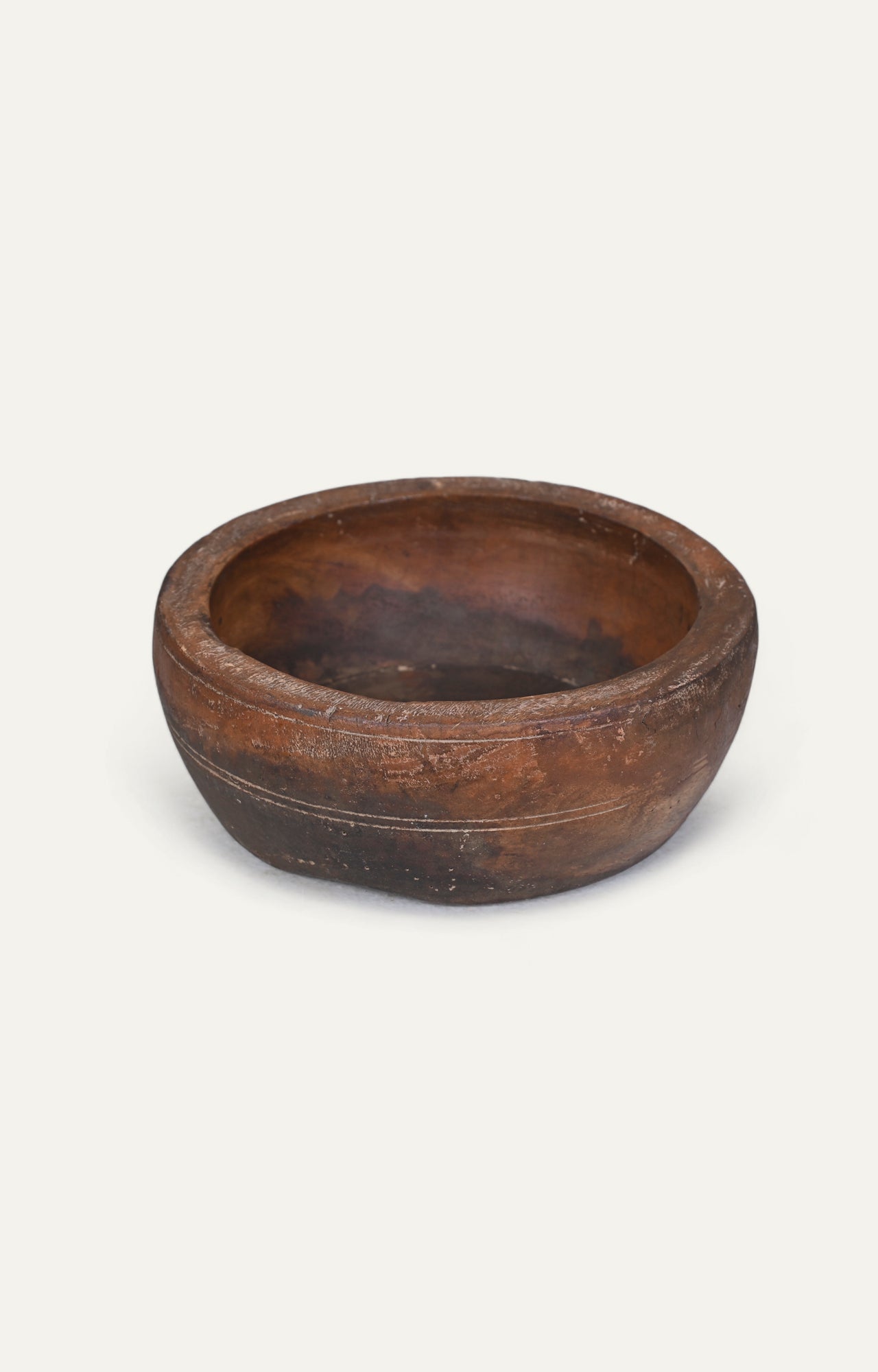 Vintage Hand-Carved Wooden Bowl