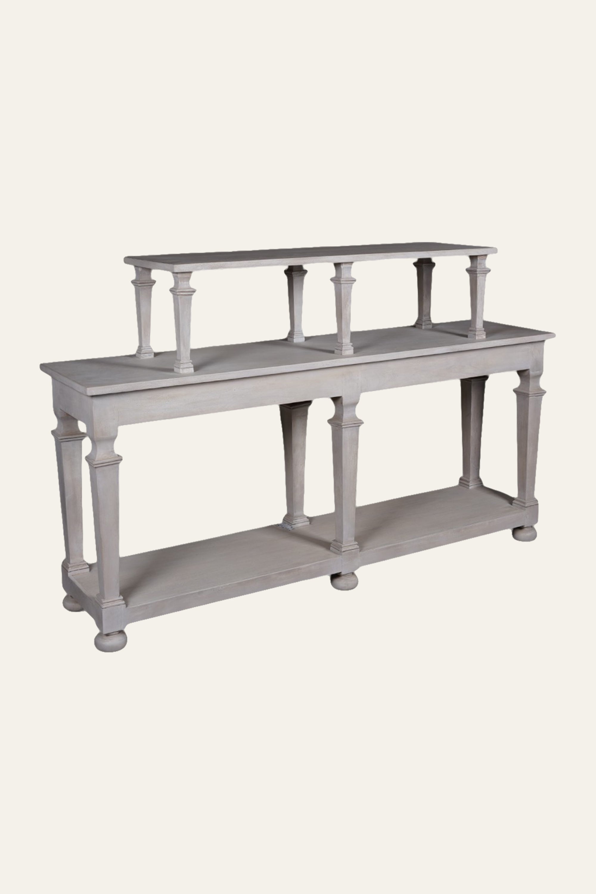 Multi-Tier Grey Console Buffet Table | Luxury Hallway Furniture