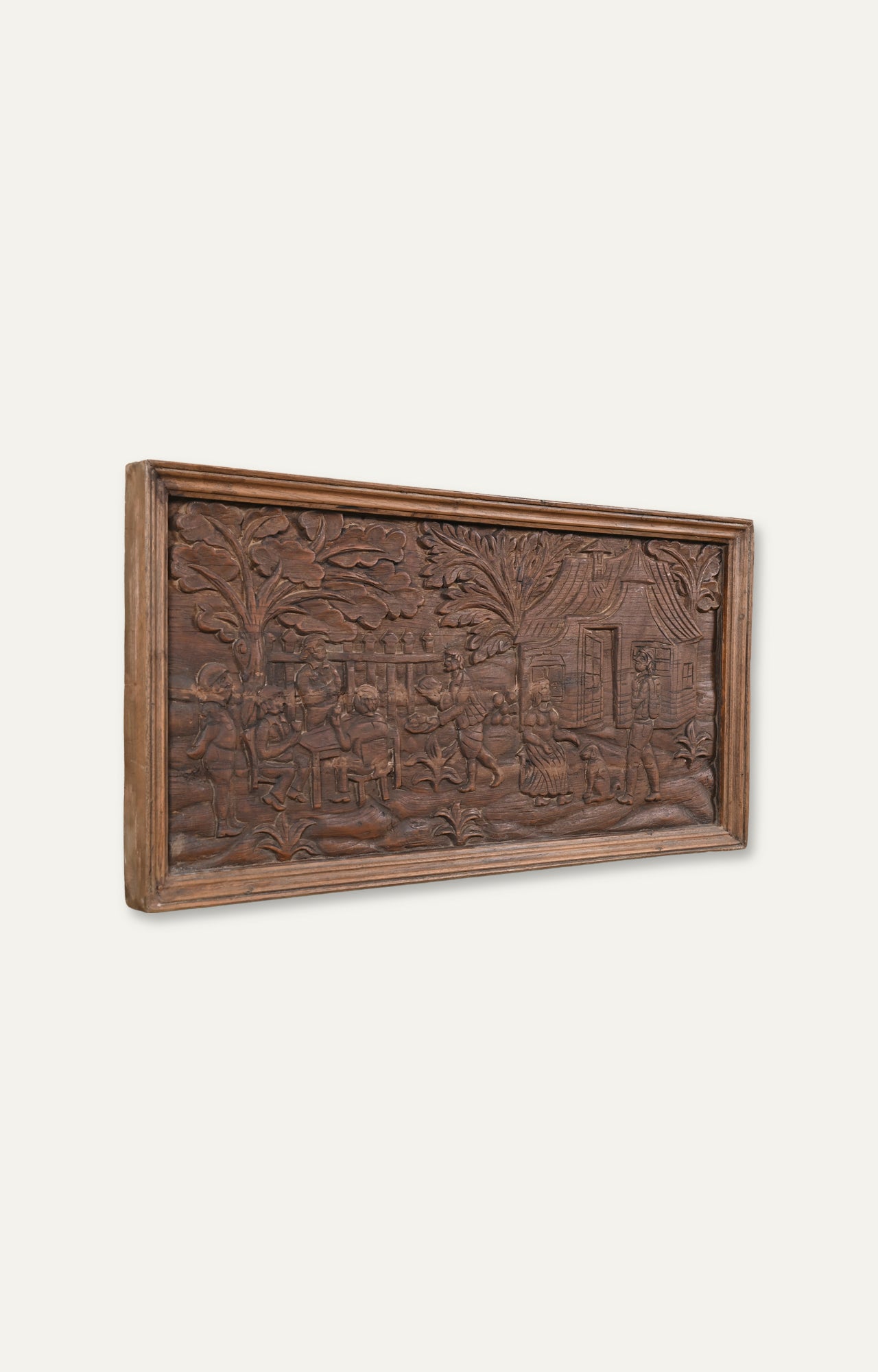 European Carved Wooden Panel