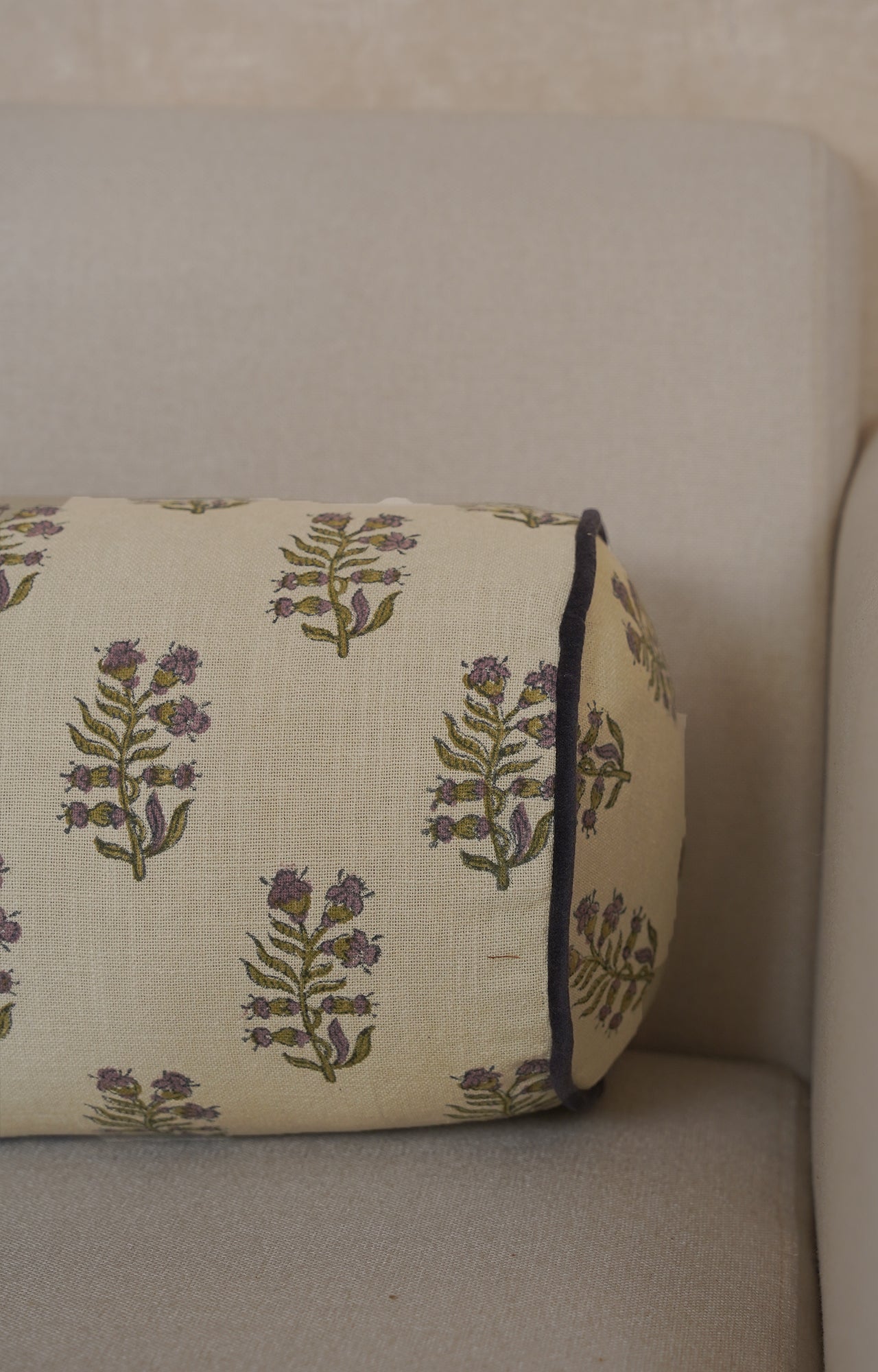 Lavender Bloom Neck Bolster Cover