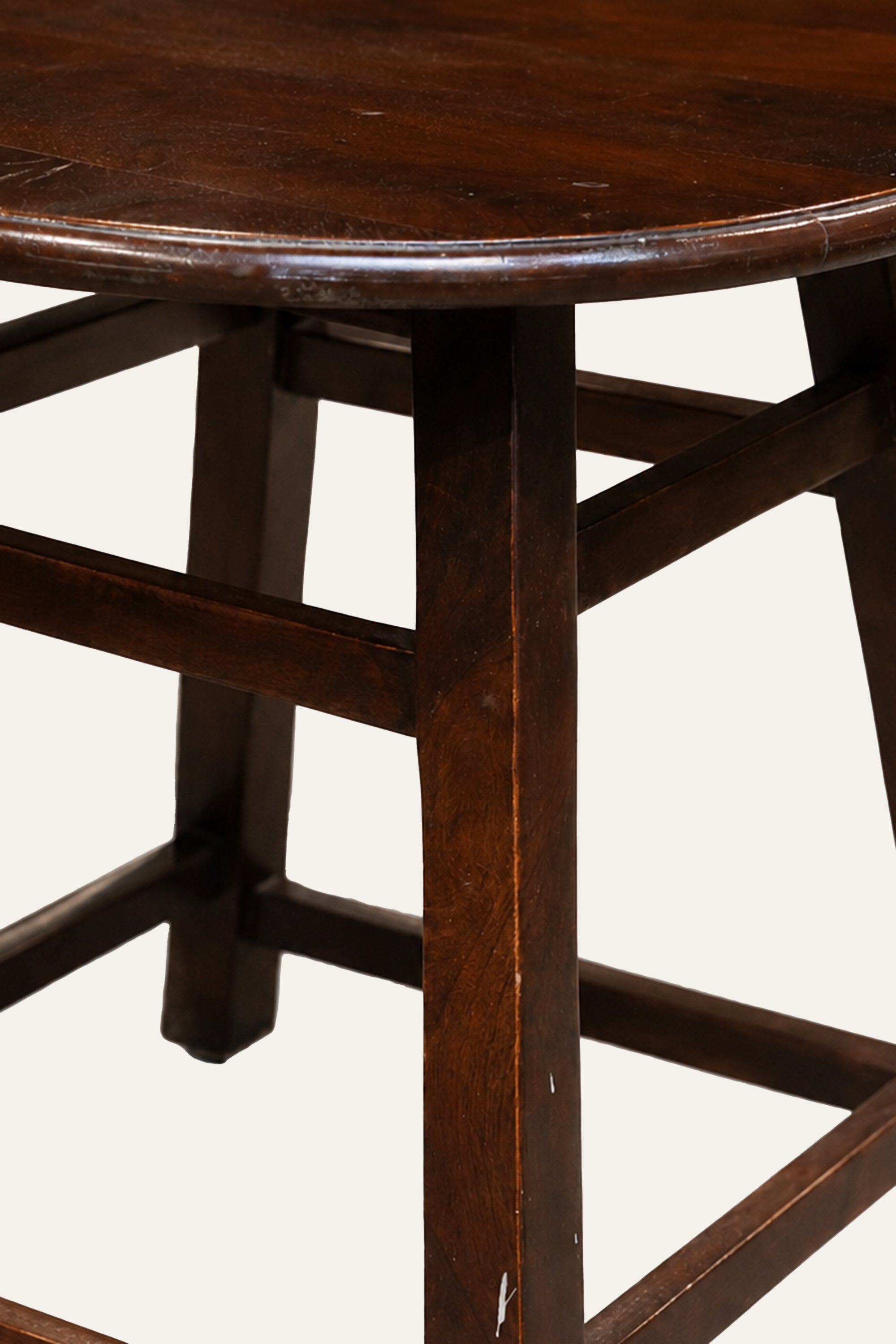 Minimal Round Wooden Stool for Living Room