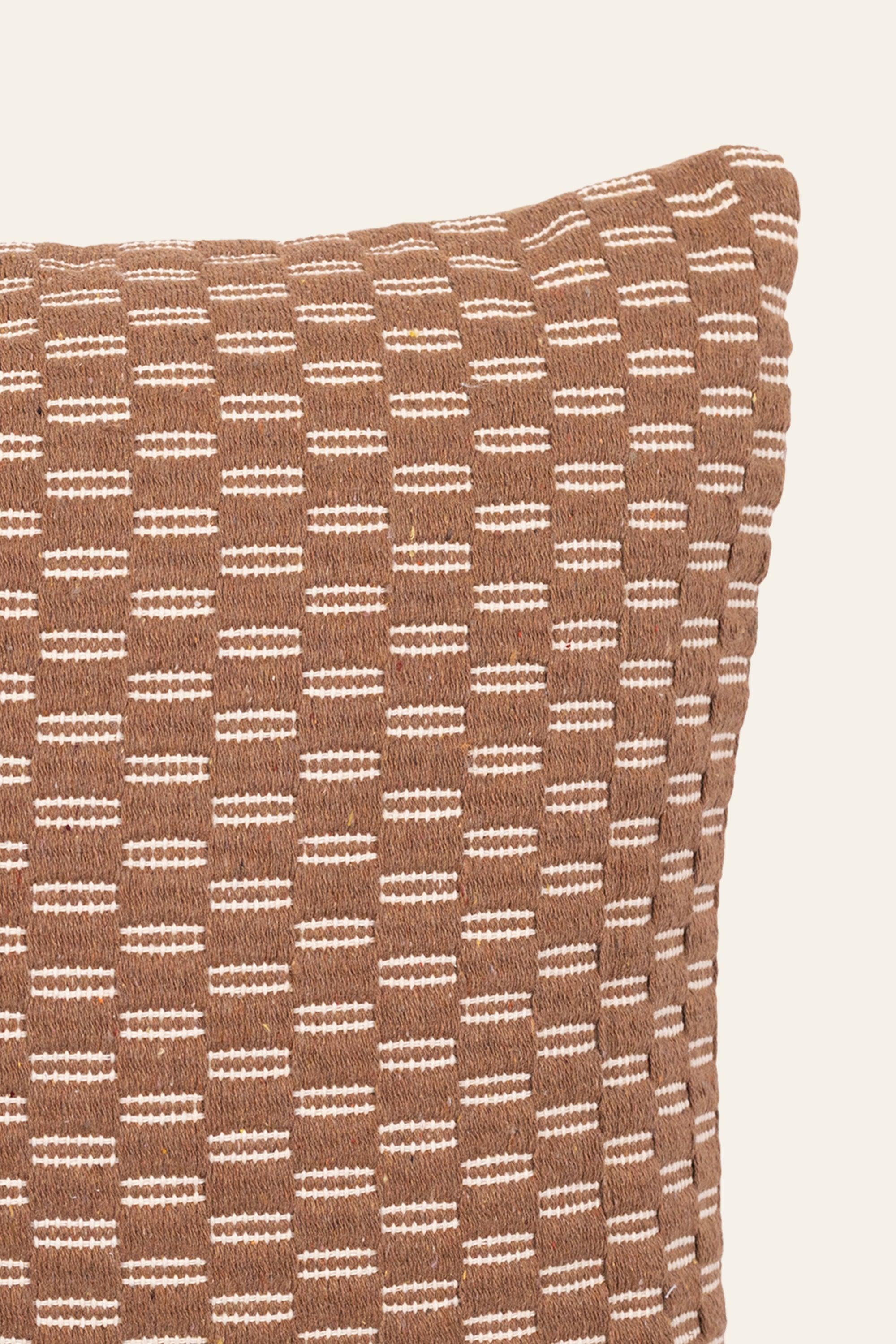 Rustic Brown Woven Cushion