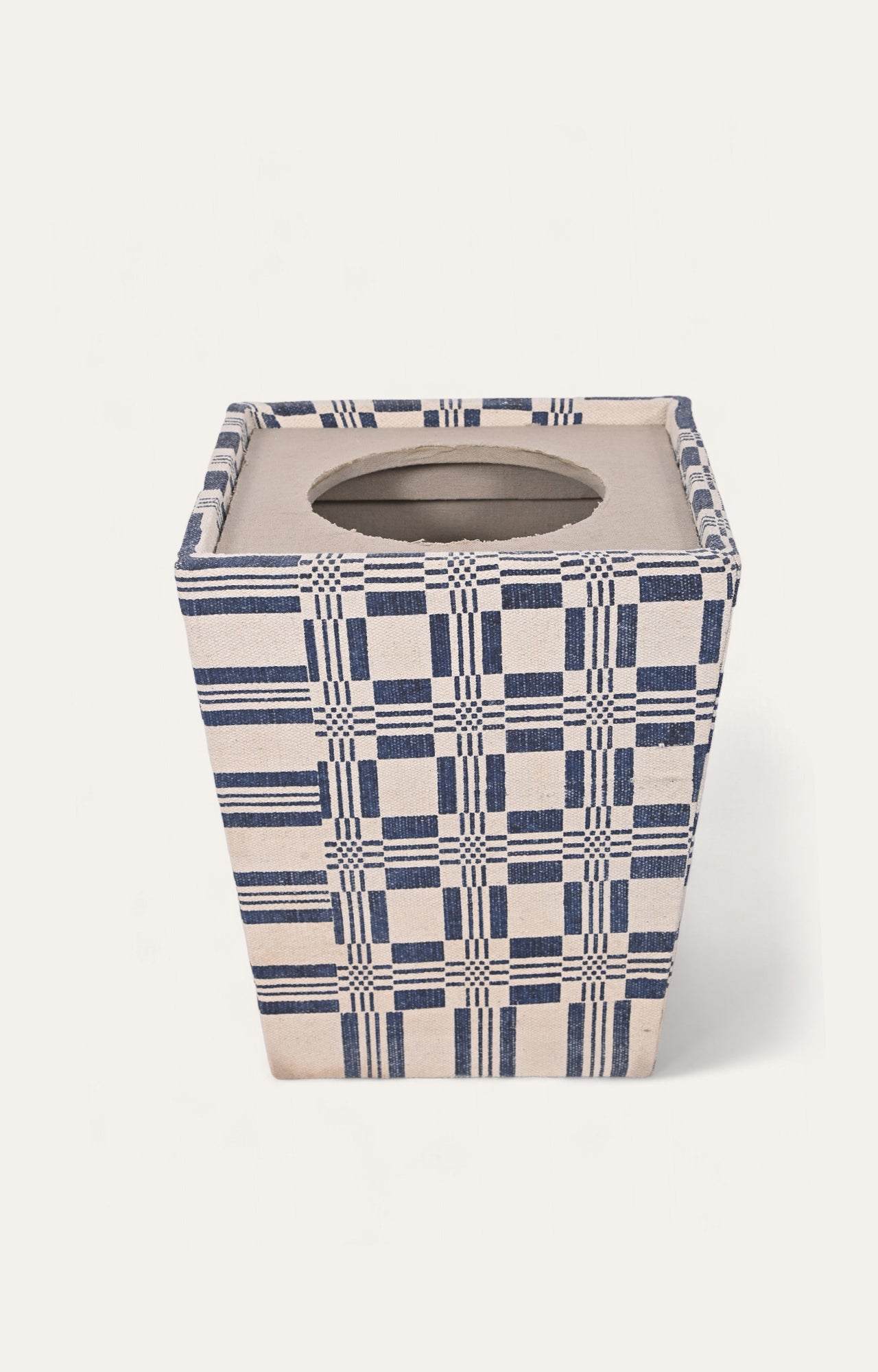 Cubic Handwoven Upholstered Laundry Bin