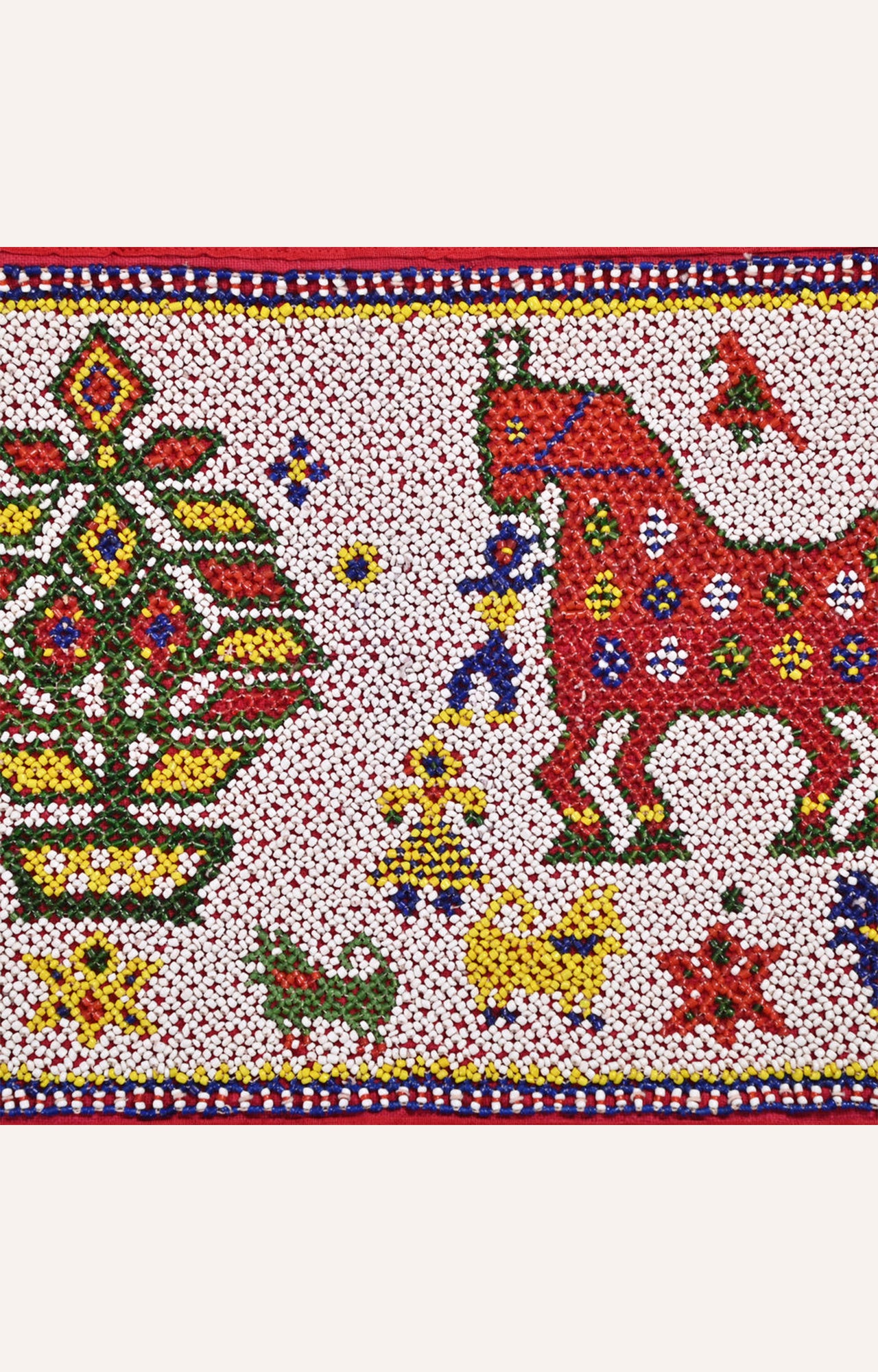 Vintage Indian Hand Embroidered Floral Multicolor Wall Hanging Tapestry