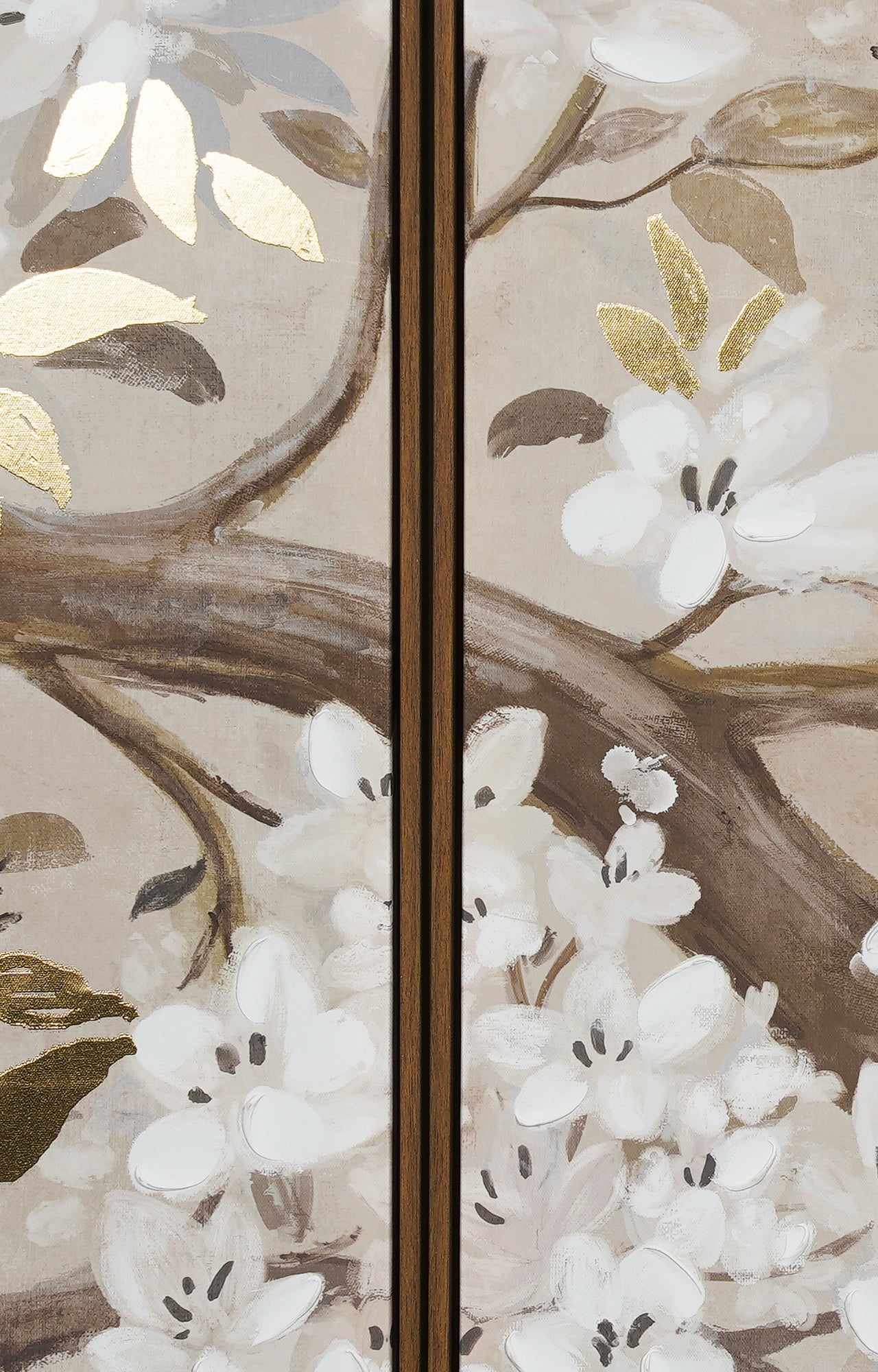 Tree with Leaves Canvas Painting with Frame Set of 3