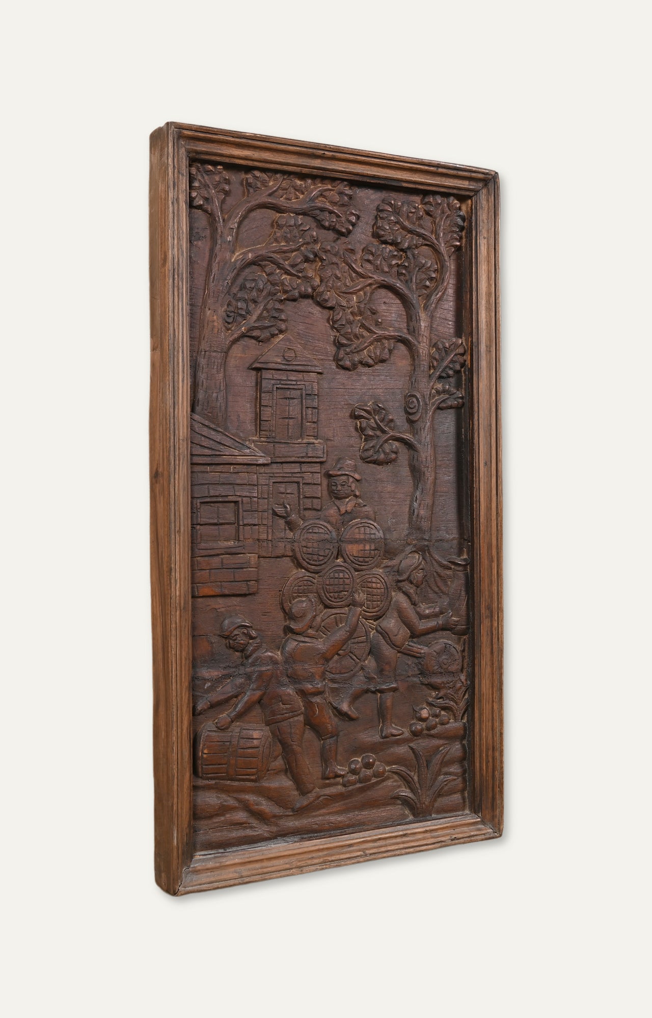 European Carved Wooden Panel